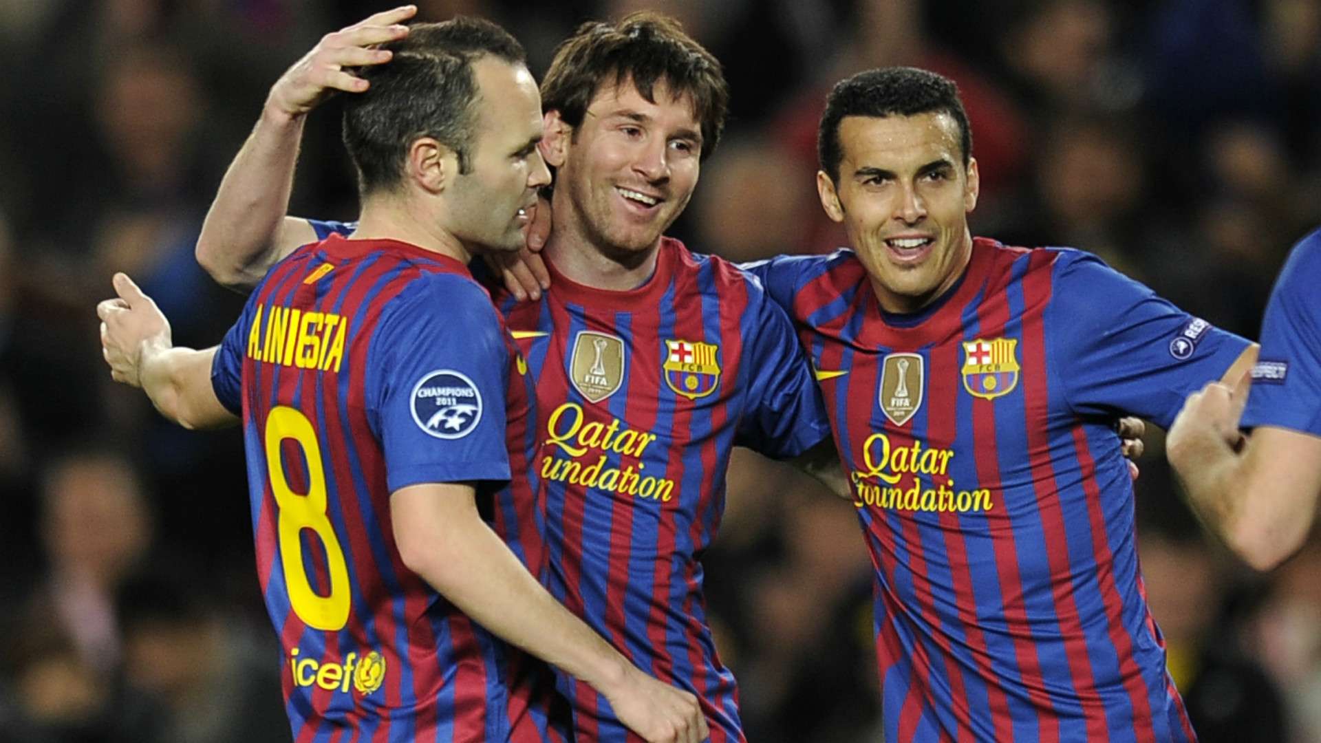 Messi Pedro Iniesta Barca 2012