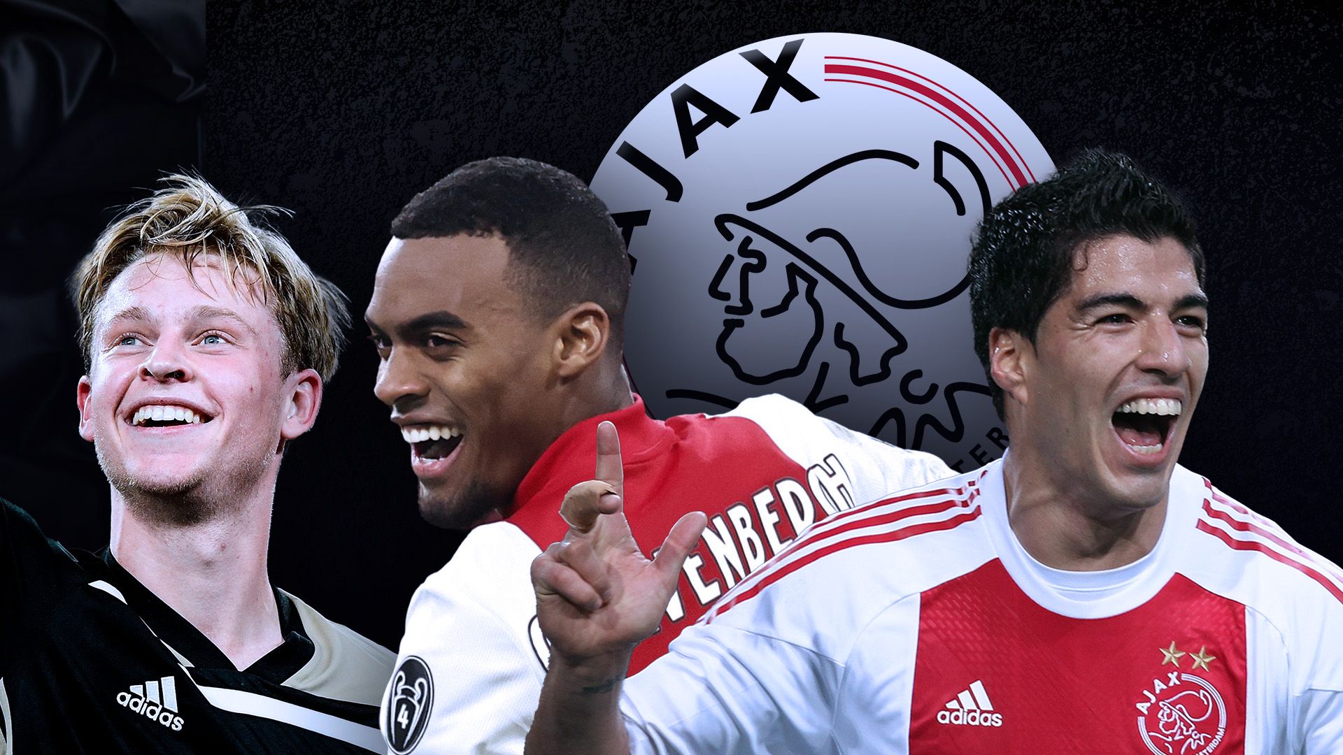 GFX Frenkie de Jong Ryan Gravenberch Luis Suarez Ajax