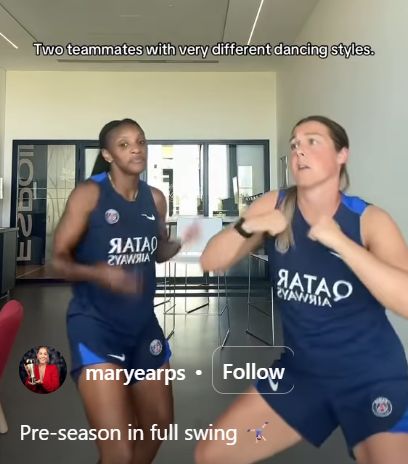 Mary Earps PSG dance pre-season 2025
