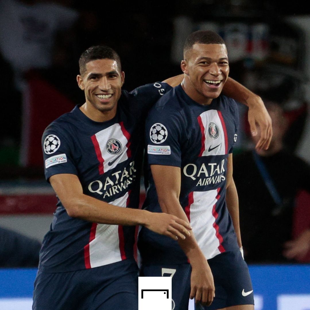 Achraf Hakimi Kylian Mbappe PSG GFX