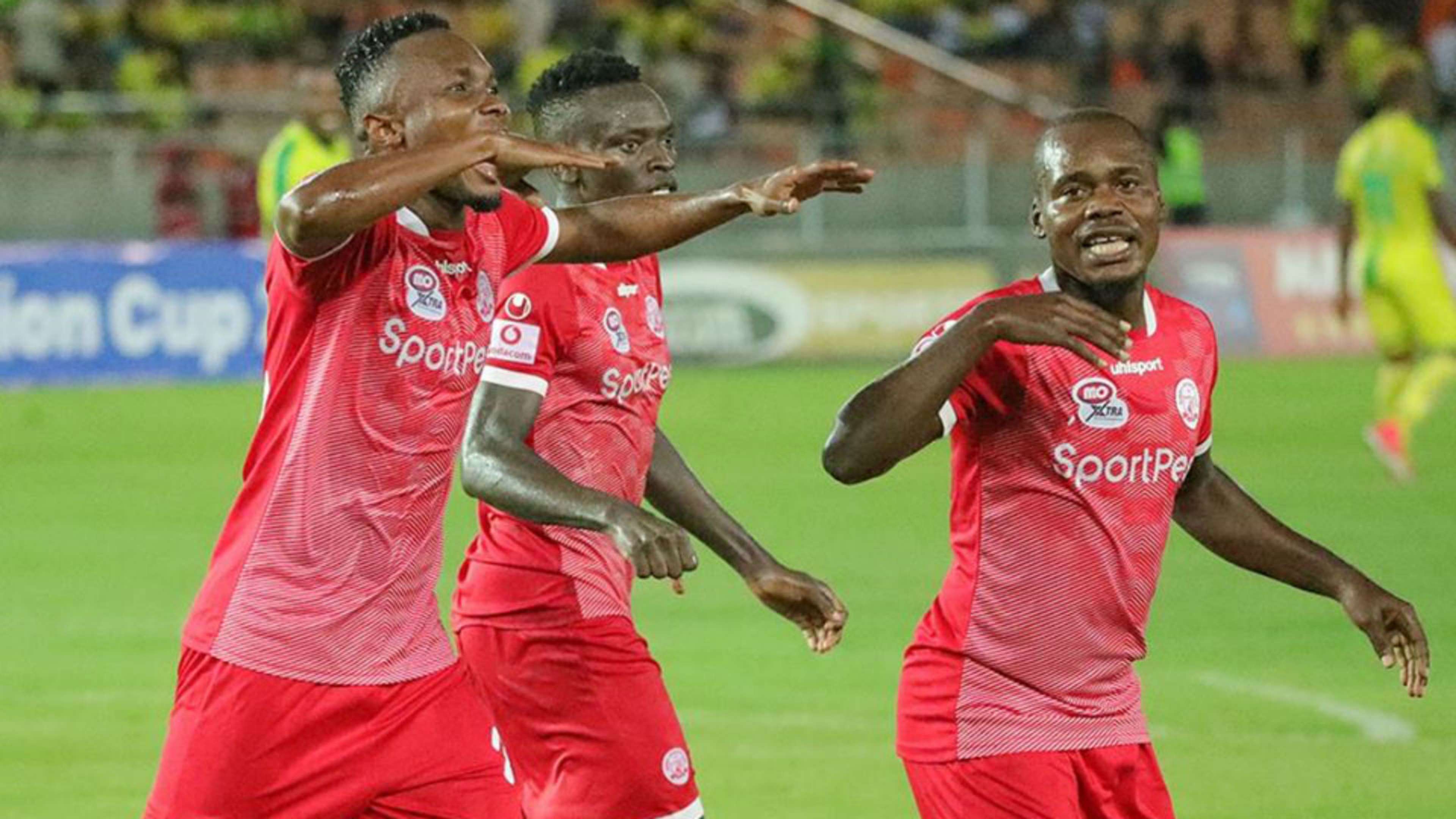 Simba SC celebrate derby win.