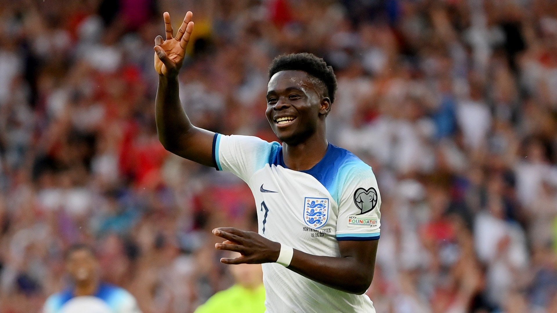 Bukayo Saka England North Macedonia 2  