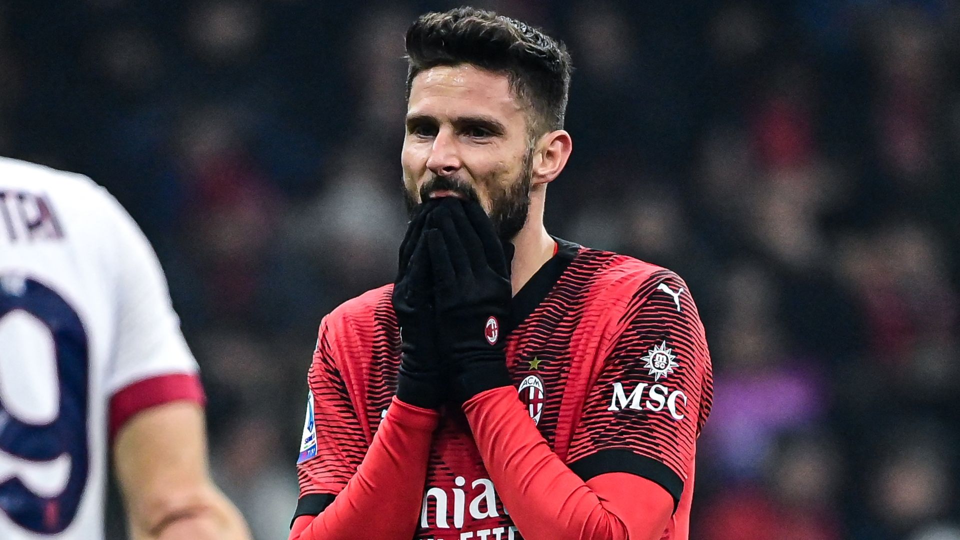 Giroud rigore Milan Bologna Serie A