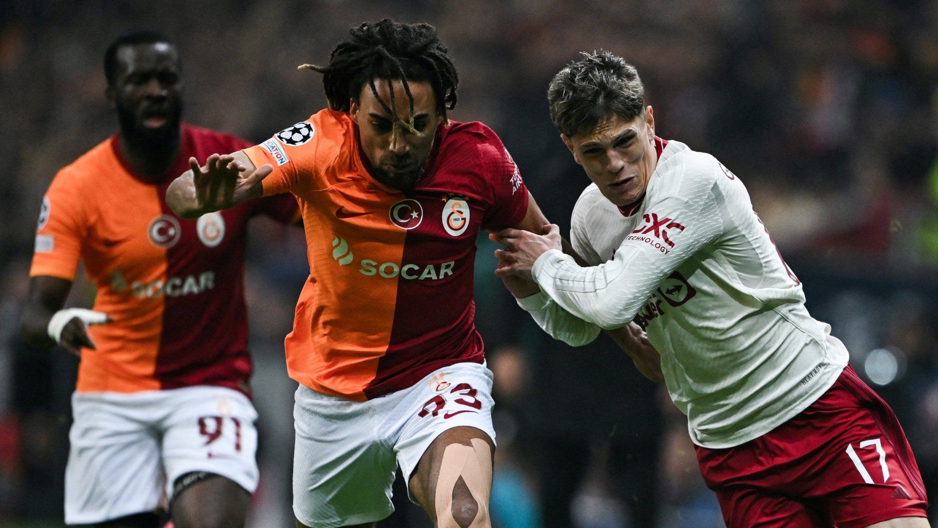 Sacha Boey Alejandro Garnacho Galatasaray Manchester United 2023-24