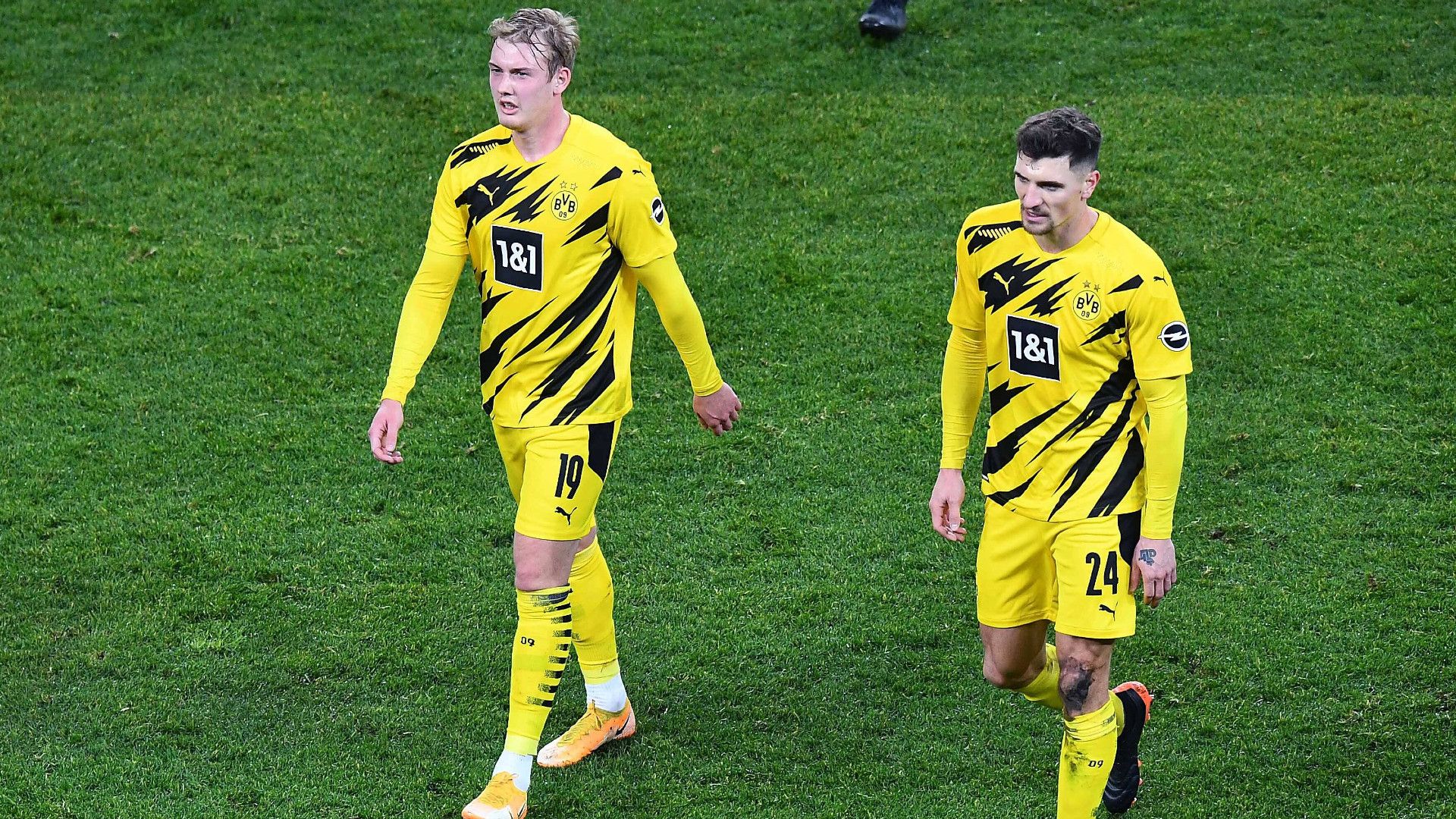 GERMANY ONLY: JULIAN BRANDT THOMAS MEUNIER BORUSSIA DORTMUND BUNDESLIGA 19012021
