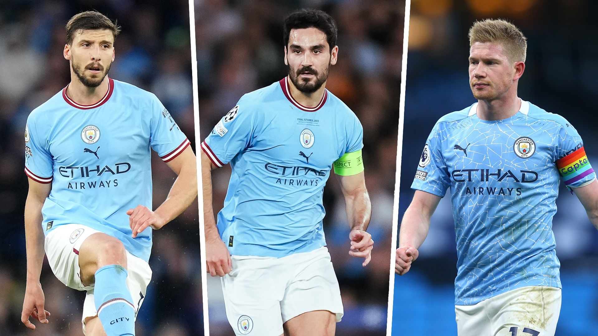 Ruben Dias Ilkay Gundogan Kevin De Bruyne