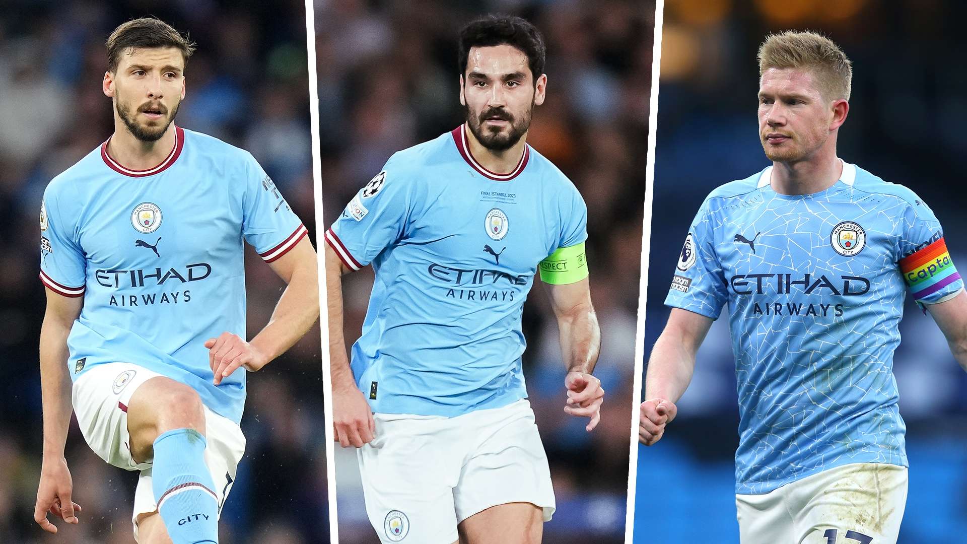 Ruben Dias Ilkay Gundogan Kevin De Bruyne