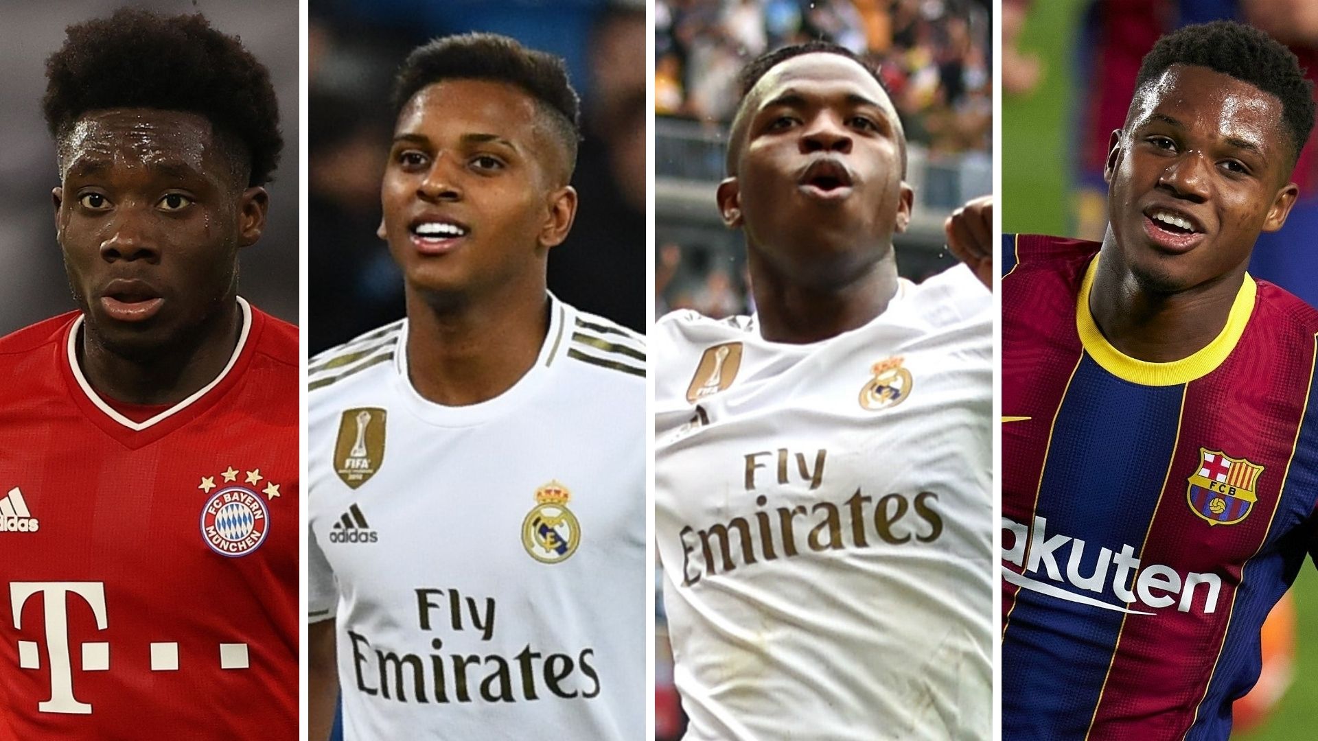 Alphonso Davies Rodrygo Vinicius Jr Ansu Fati Golden Boy 2020