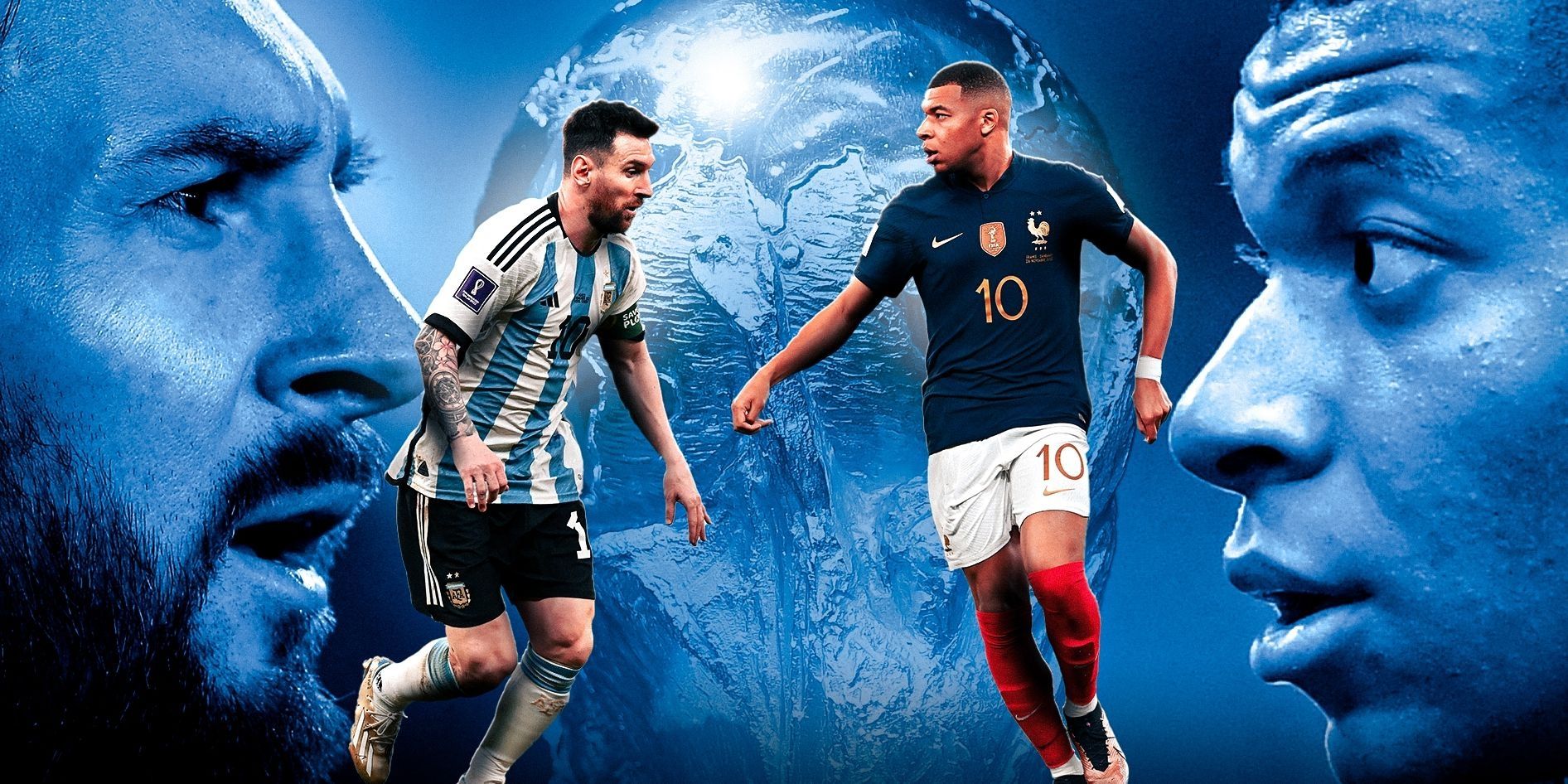 Messi Mbappe Argentina France final HIC 2:1