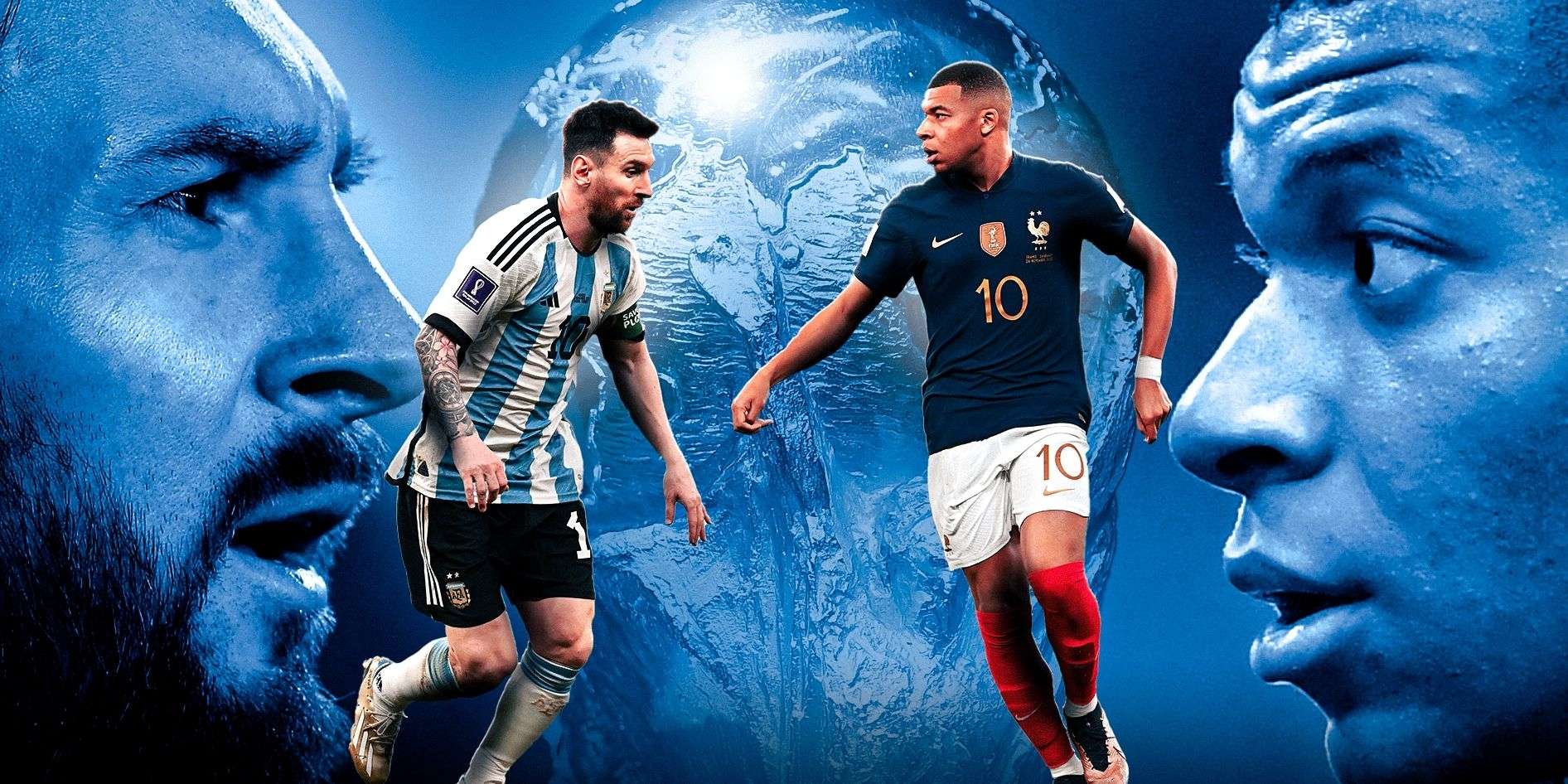 Messi Mbappe Argentina France final HIC 2:1