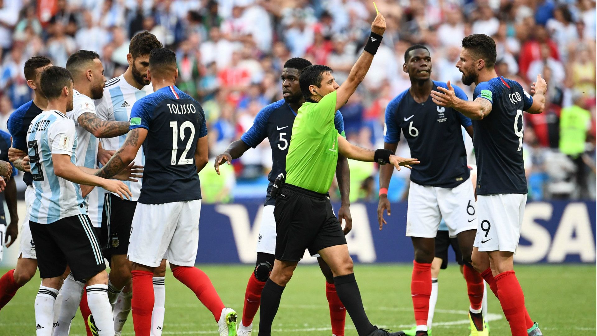 Oliver Giroud Yellow Card World Cup France Argentina