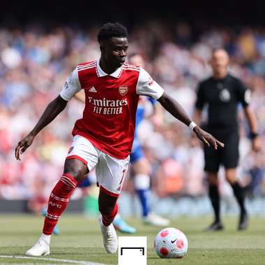 Bukayo Saka Arsenal Everton 2021-22 GFX