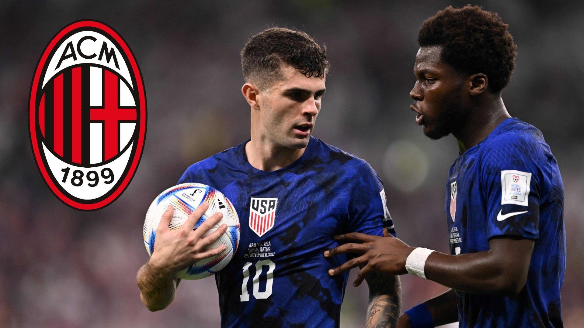 Pulisic Musah AC Milan GFX