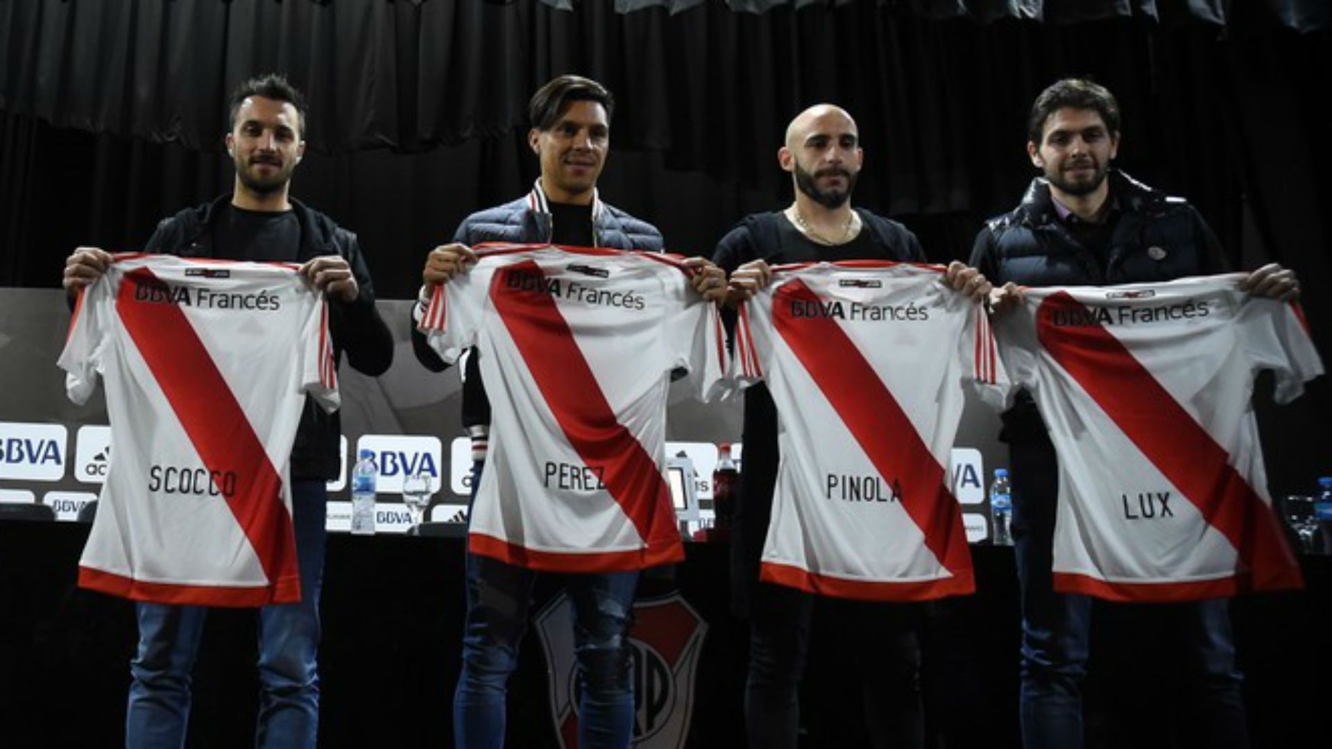 River presentacion refuerzos Scocco Enzo Perez Pinola Lux 30062017