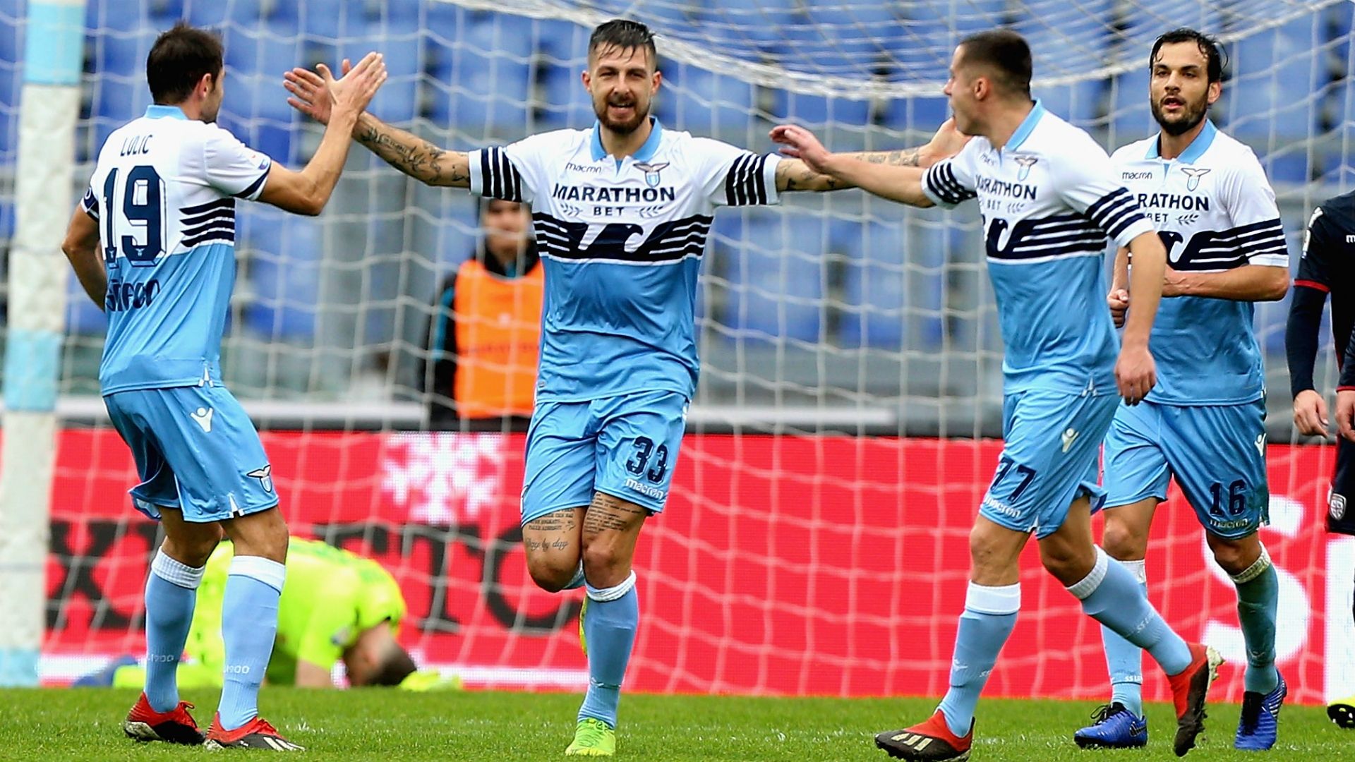Francesco Acerbi Senad Lulic Marco Parolo Lazio Cagliari Serie A