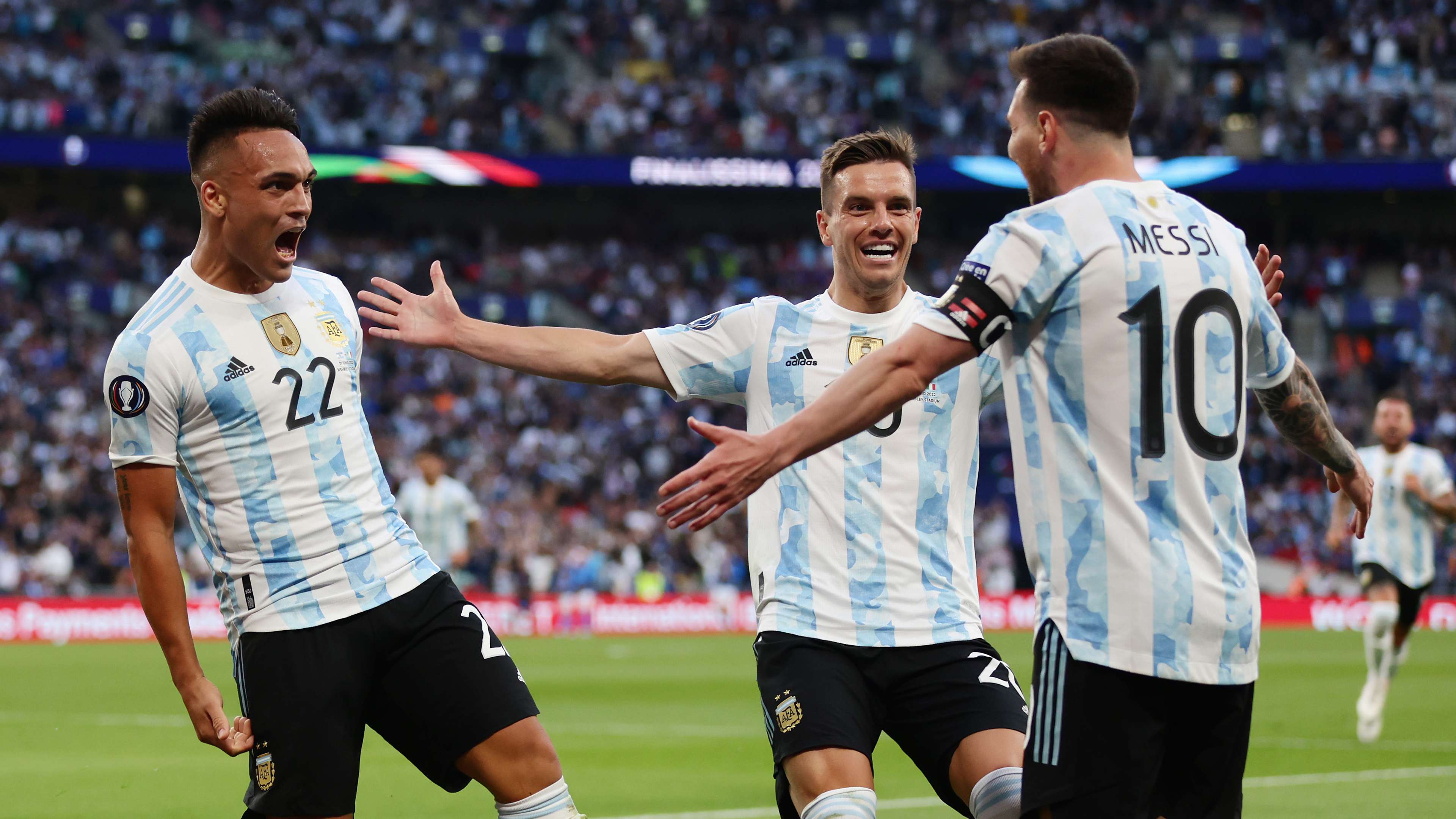 Lautaro Martinez Giovani Lo Celso Lionel Messi Argentina 2022