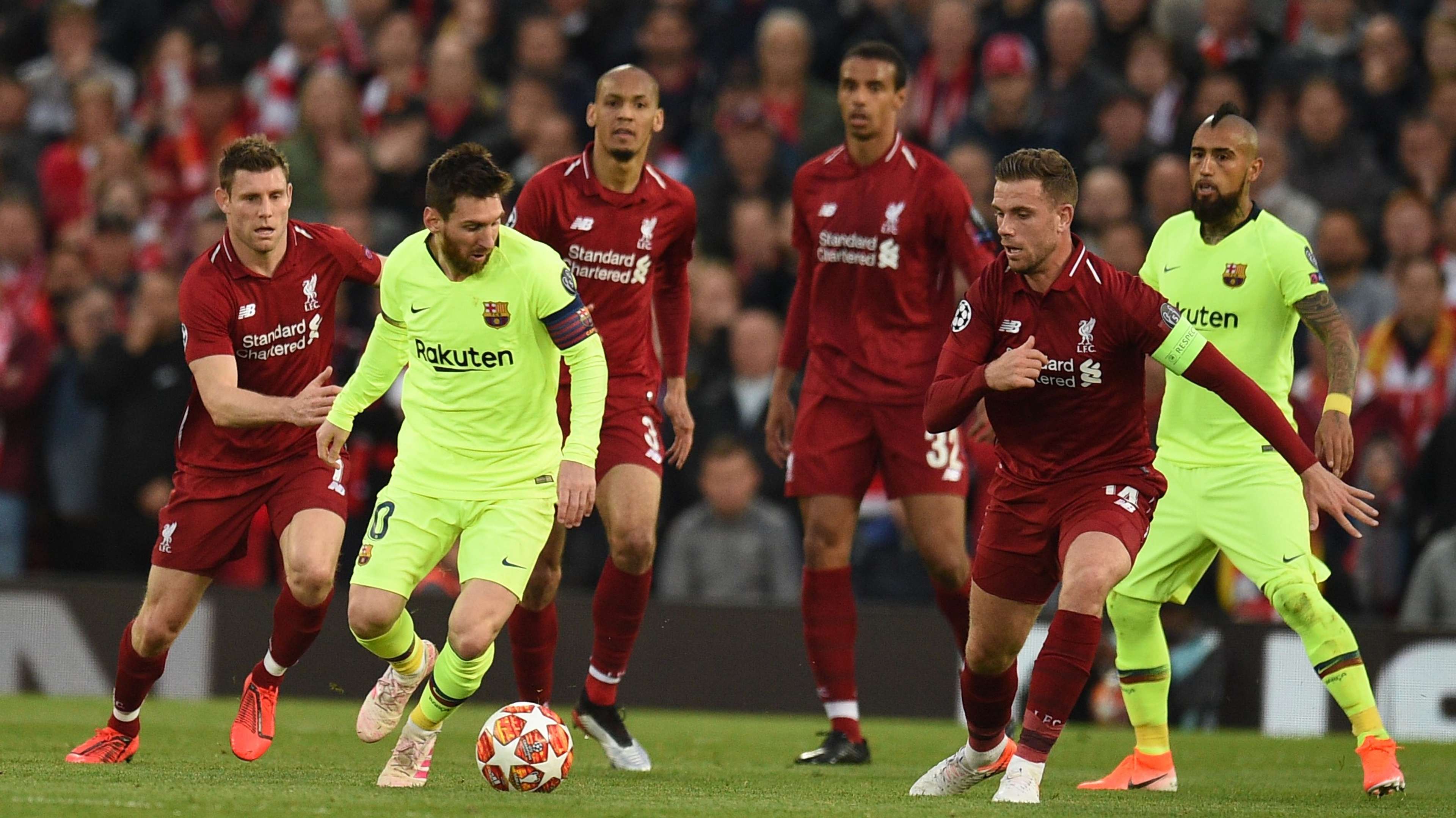 Lionel Messi Jordan Henderson Liverpool Barcelona UCL 07052019