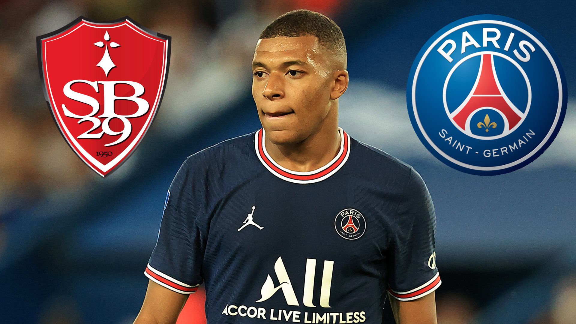 Brest vs. PSG Mbappé