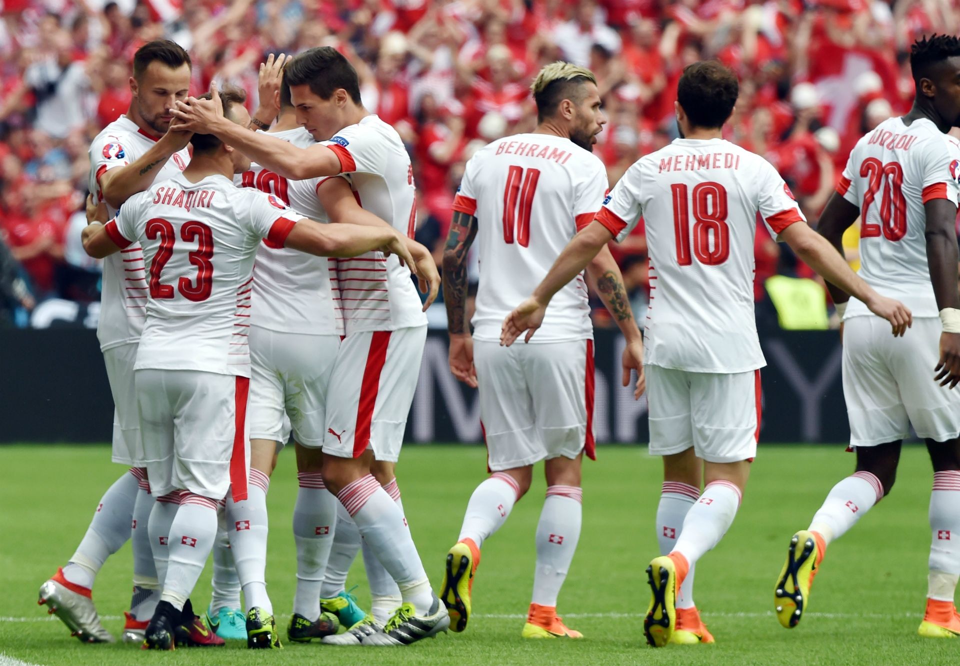 HP Fabian Schar Xherdan Shaqiri Albania Switzerland Euro 2016