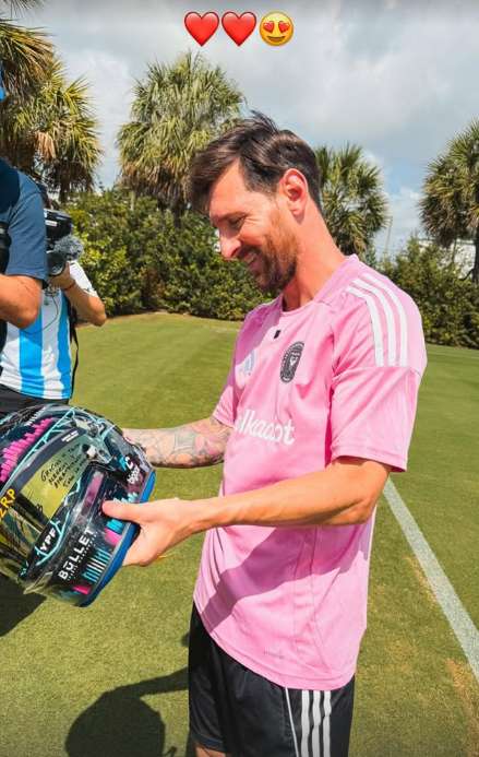 Lionel Messi Franco Colapinto gift 2025