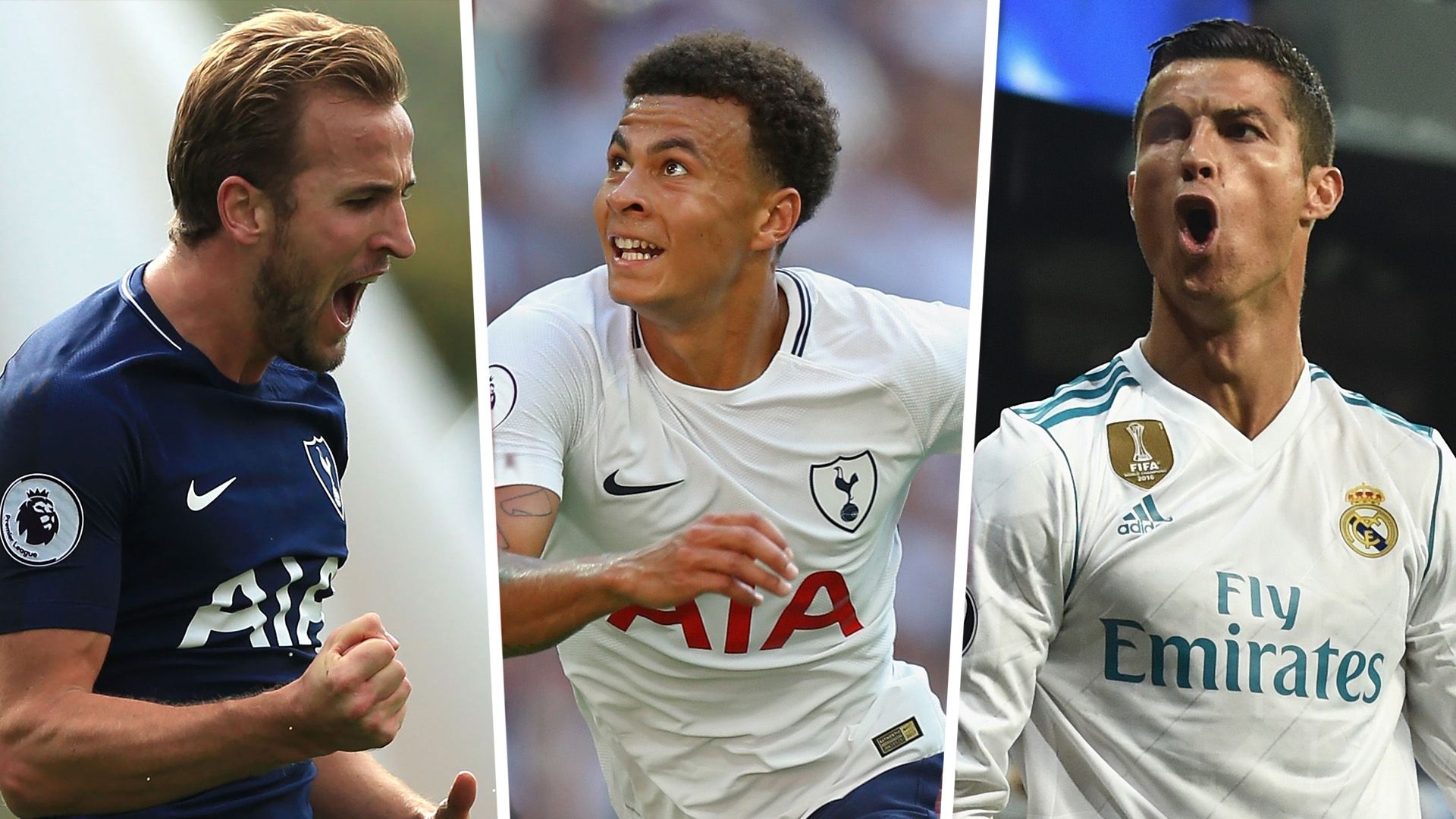 Harry Kane Dele Alli Cristiano Ronaldo Split