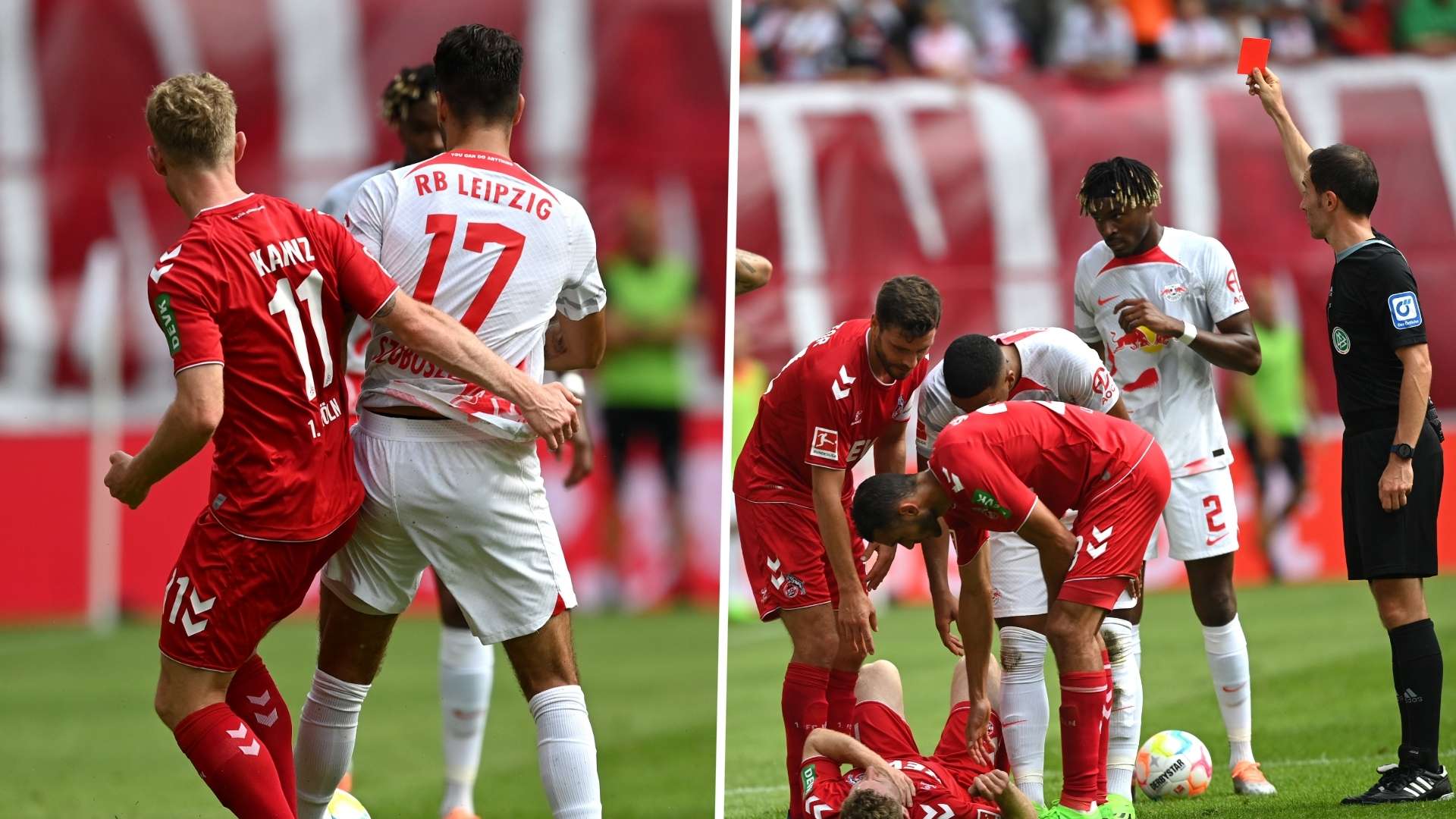 Szoboszlai Leipzig Koln red card