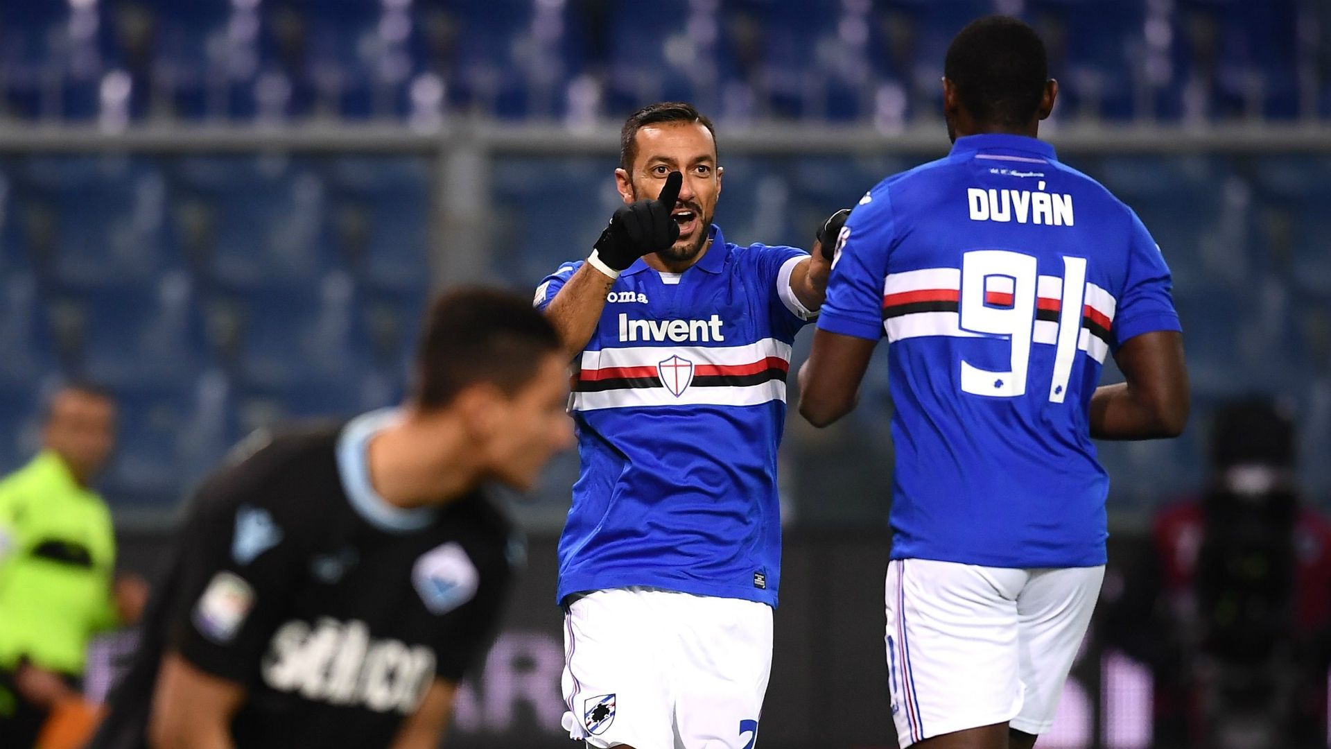 Zapata Quagliarella Sampdoria Lazio Serie A