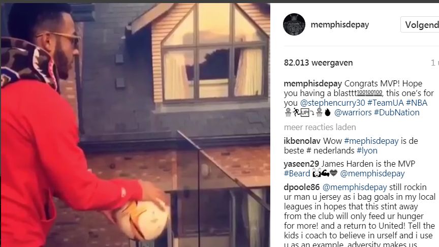 Memphis Depay, Instagram