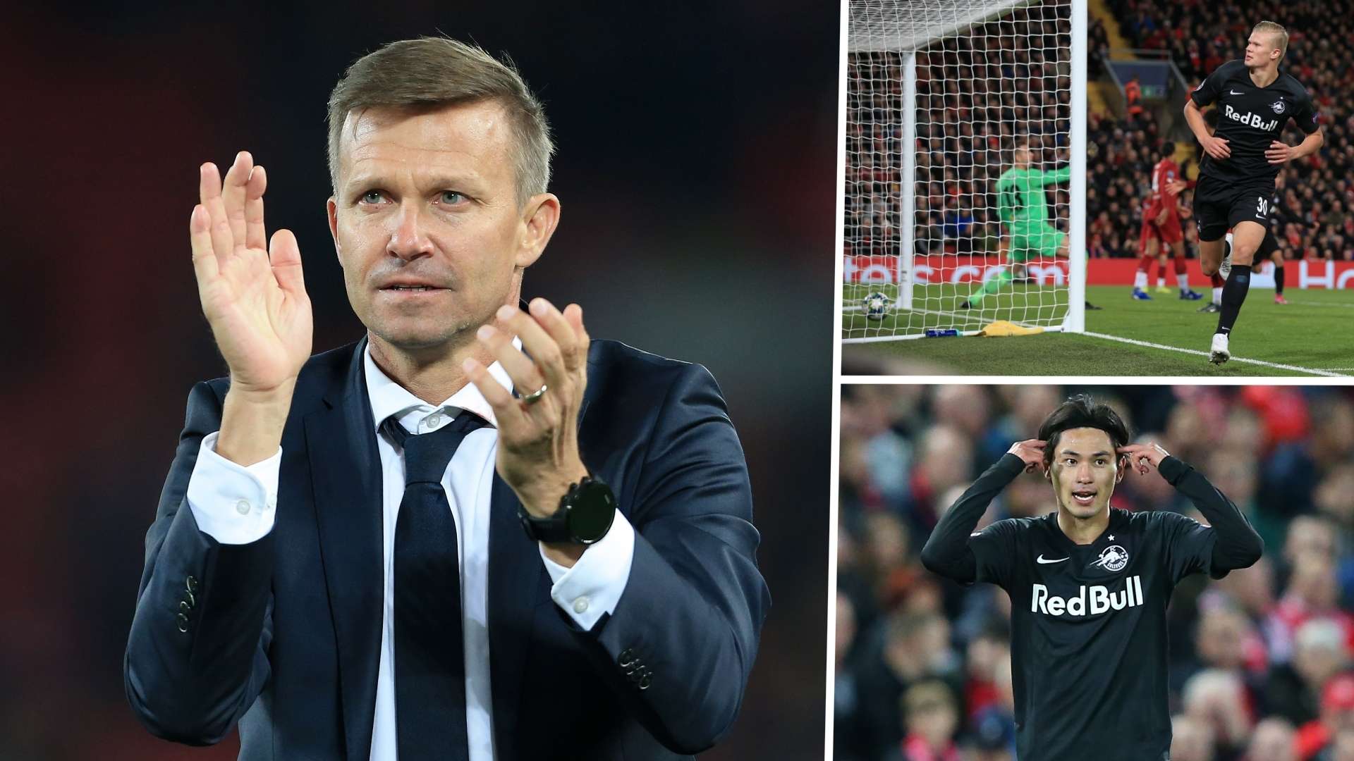 Jesse Marsch Haaland Minamino Salzburg Liverpool GFX