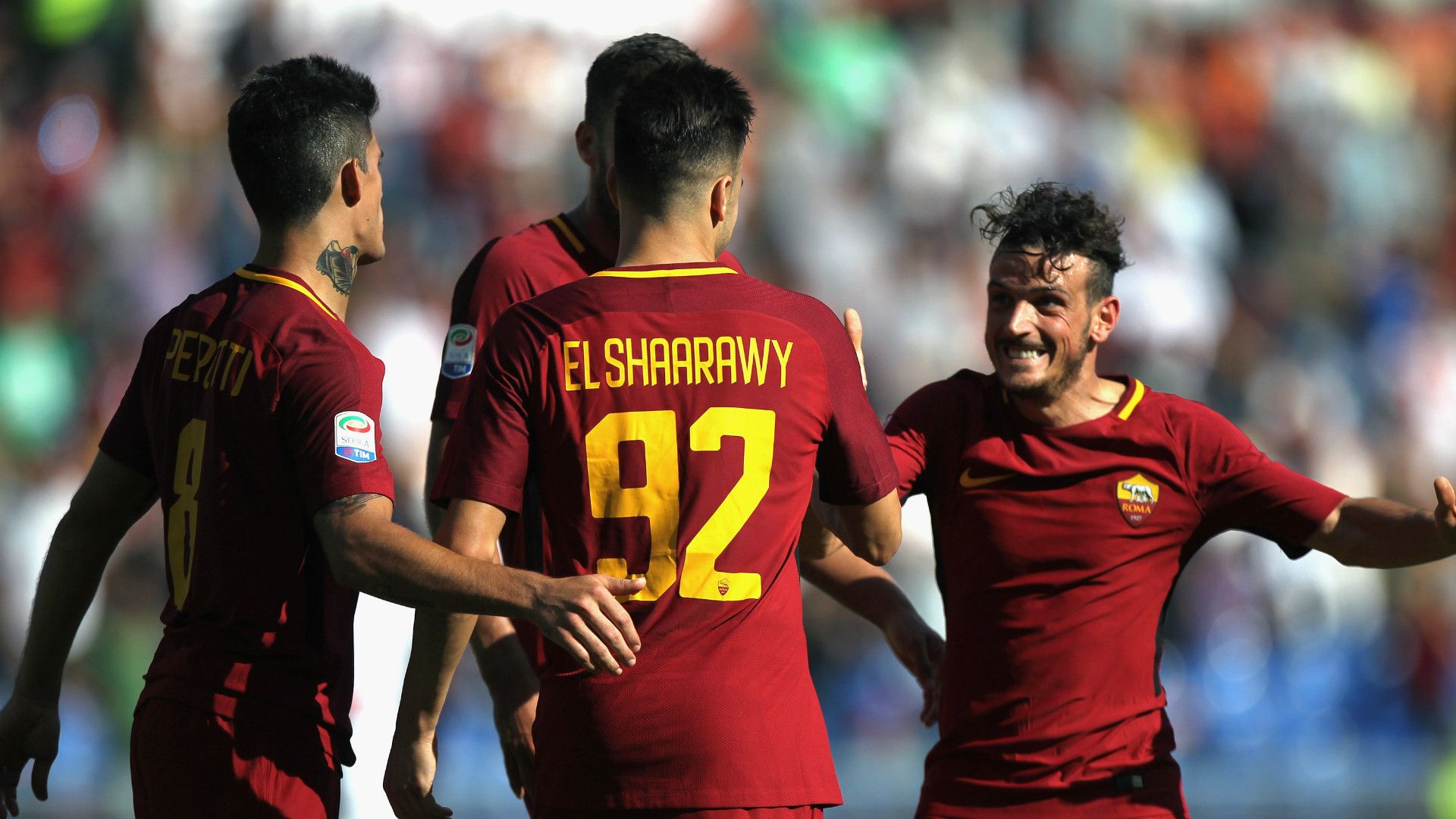 Roma celebrates Udinese Serie A