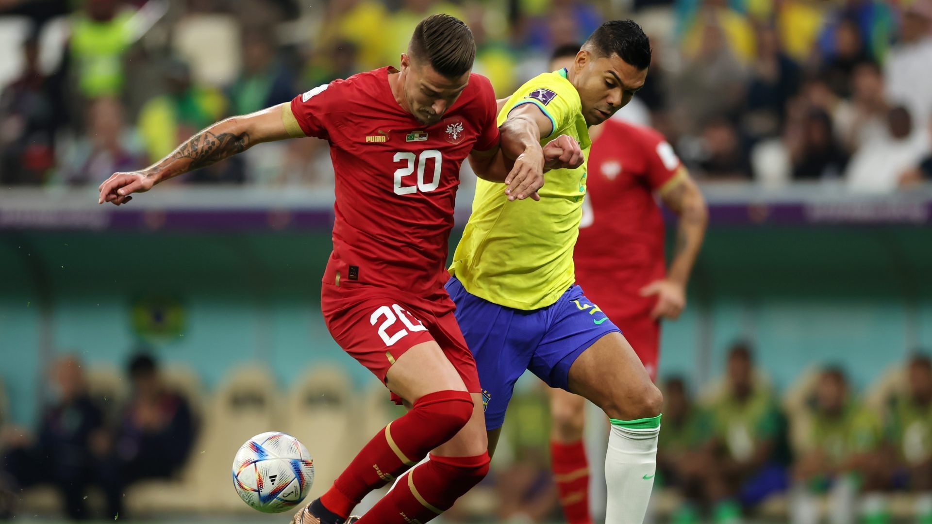 Sergej Milinkovic-Savic, Casemiro, Brasil x Sérvia, Copa do Mundo 2022