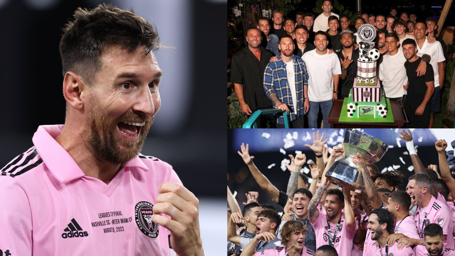 Lionel Messi Inter Miami cake end of season party 2023