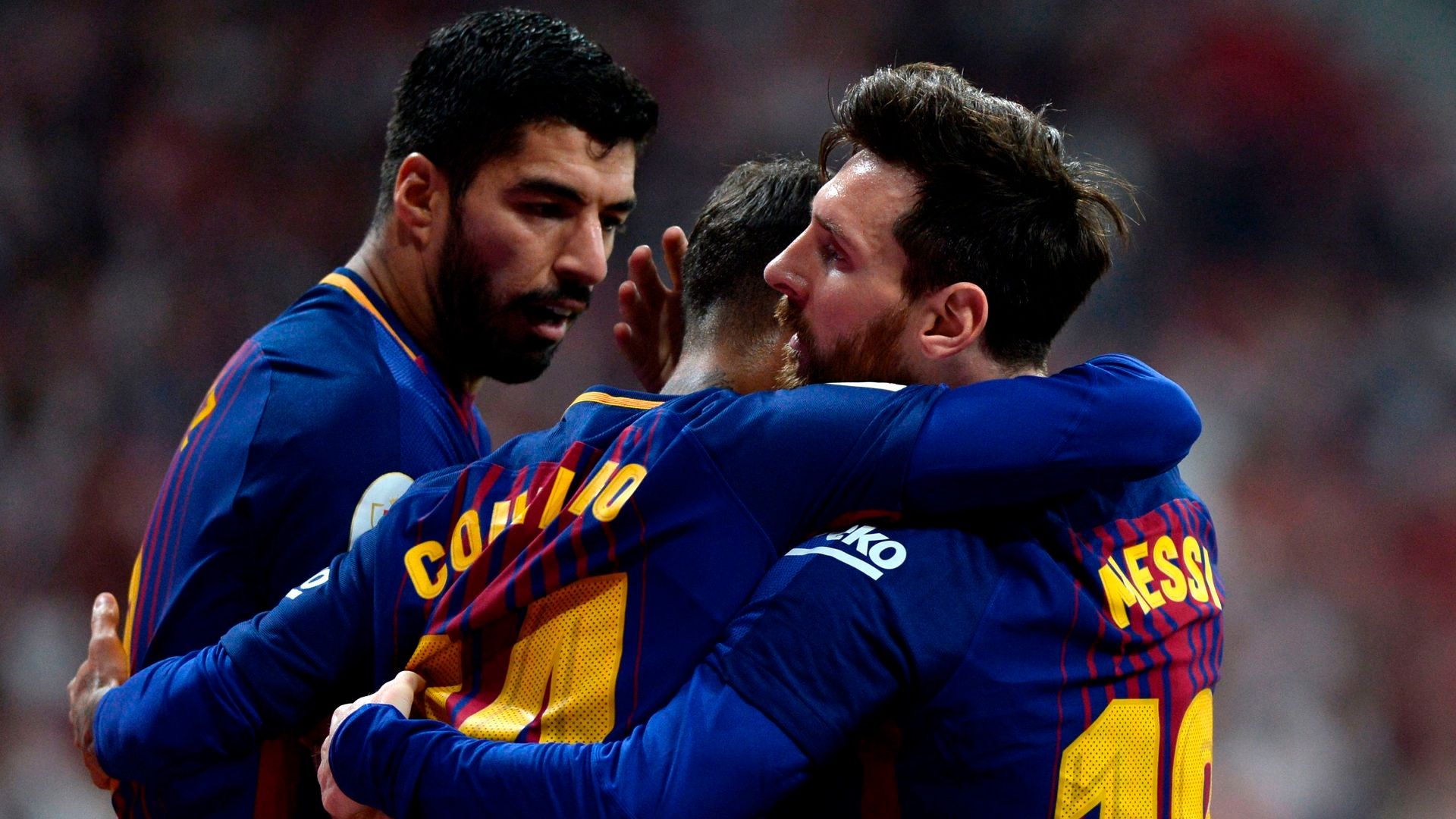 Coutinho Messi Suarez Sevilla Barcelona 21042018 Copa del Rey final