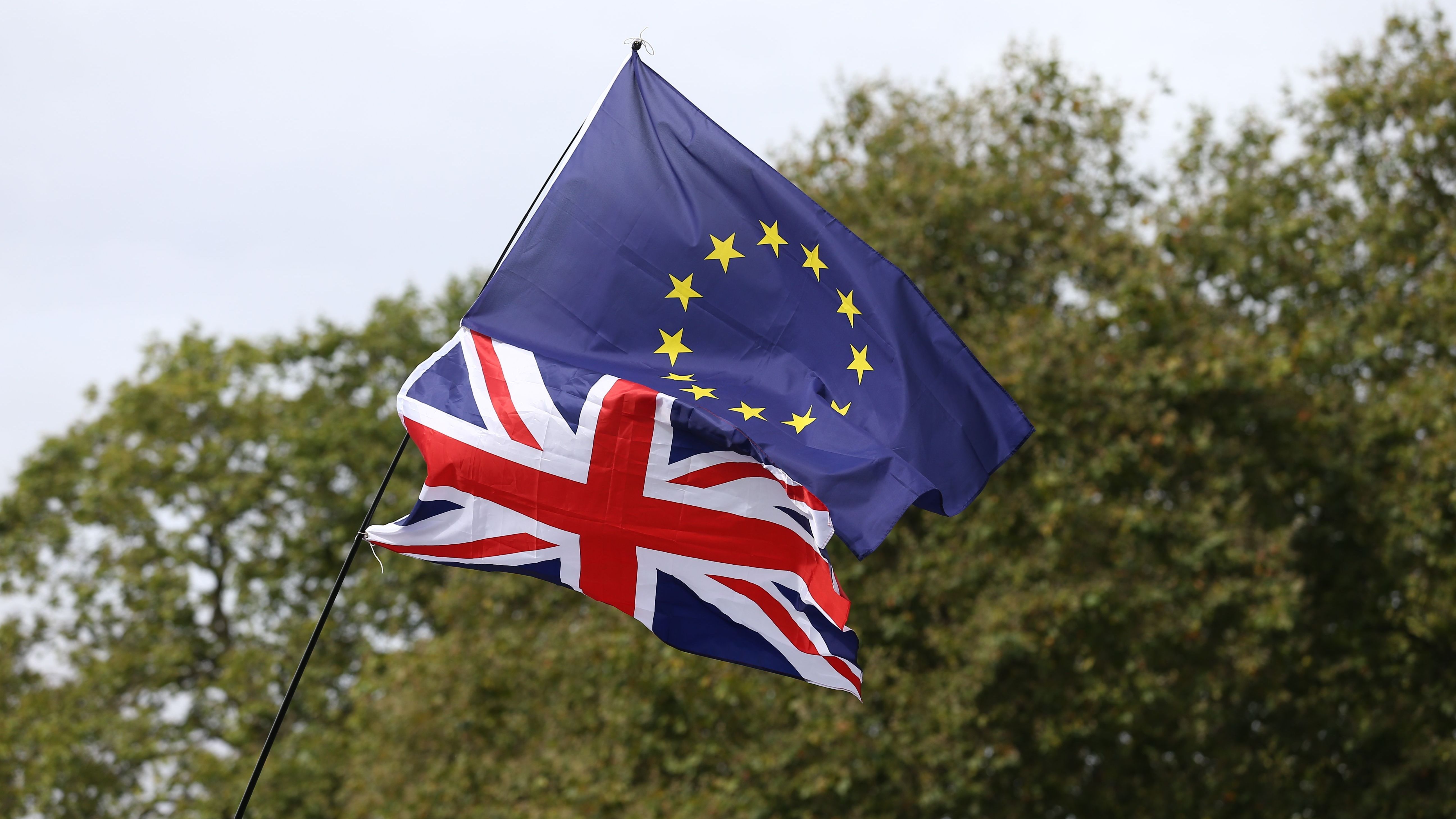Brexit - UK and UE flags