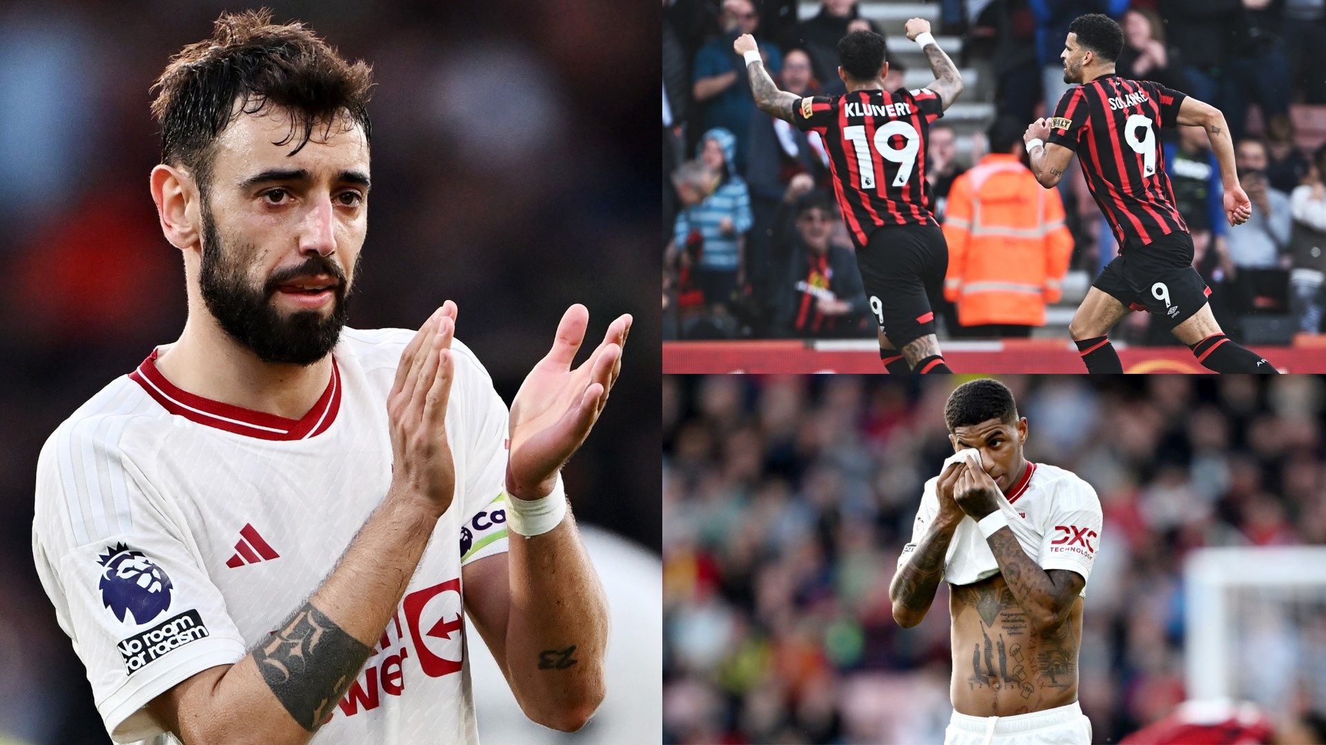 Bruno Fernandes Marcus Rashford Dominic Solanke Man Utd Bournemouth