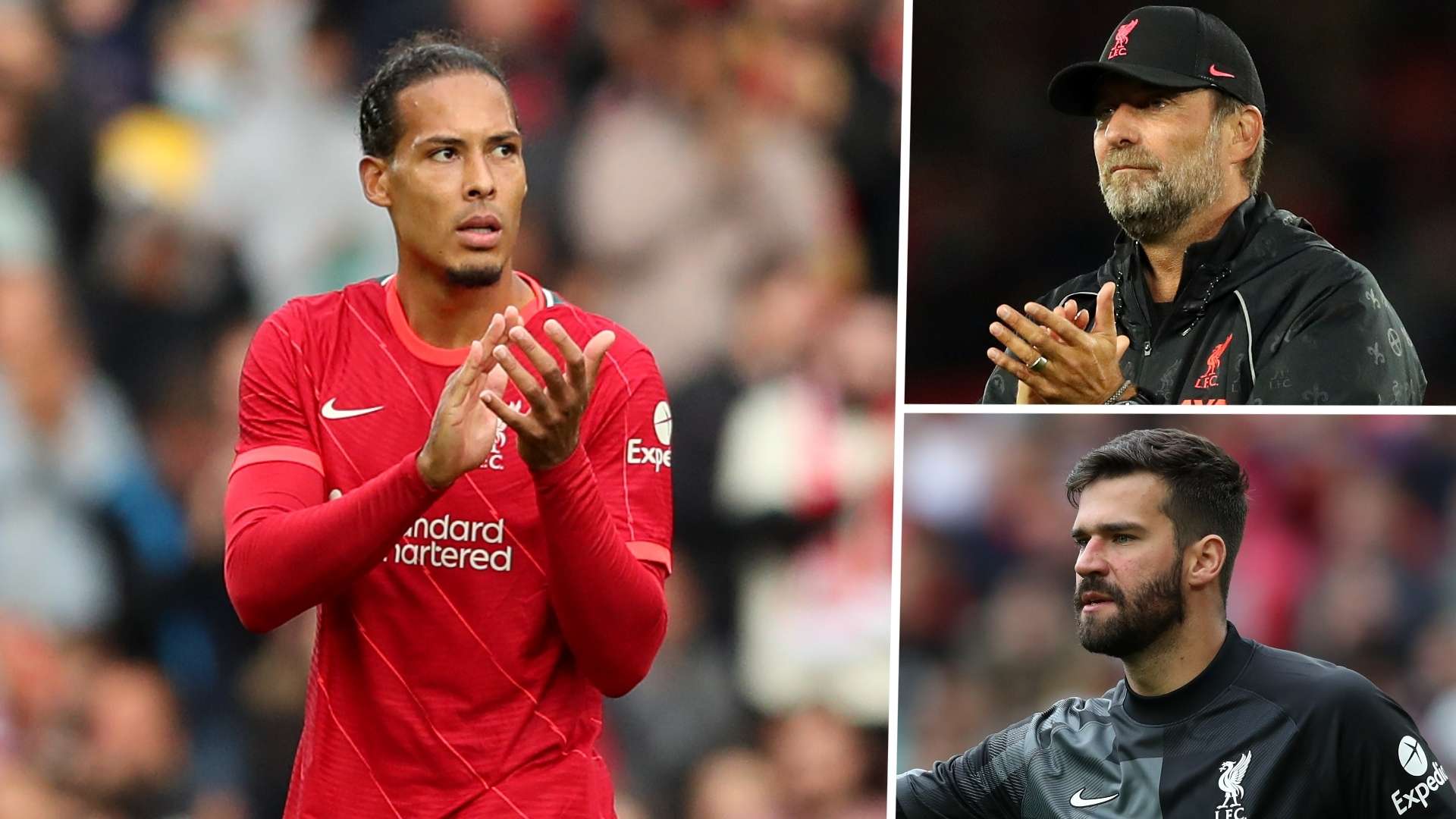 Virgil van Dijk Jurgen Klopp Alisson Liverpool GFX