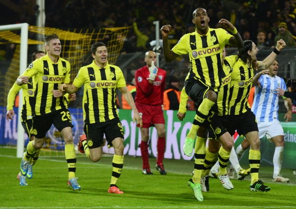 Dortmund 3-2 Malaga celebrate 6