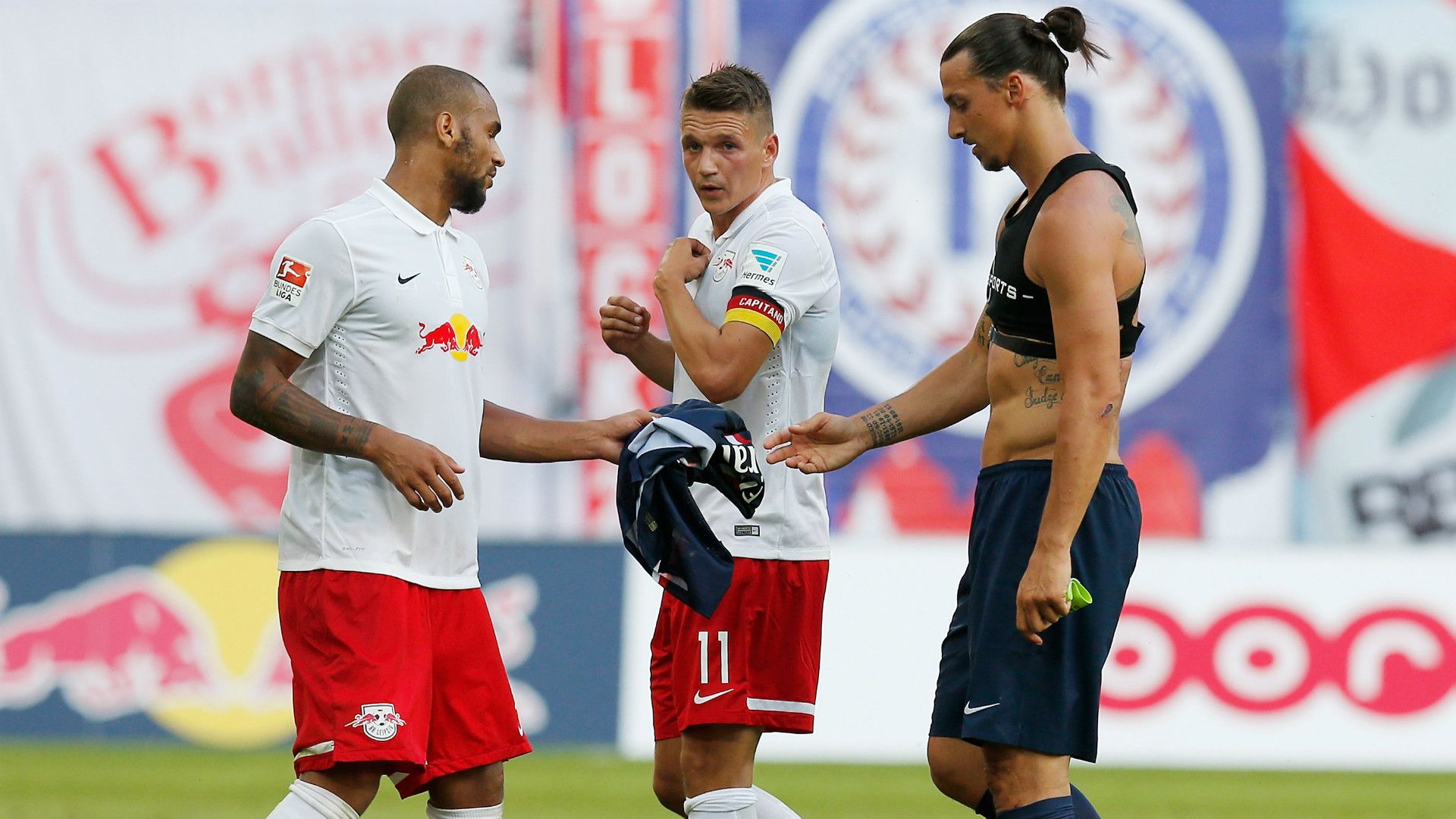 Terrence Boyd Daniel Frahn Zlatan Ibrahimovic RasenBallsport Leipzig Paris Saint-Germain