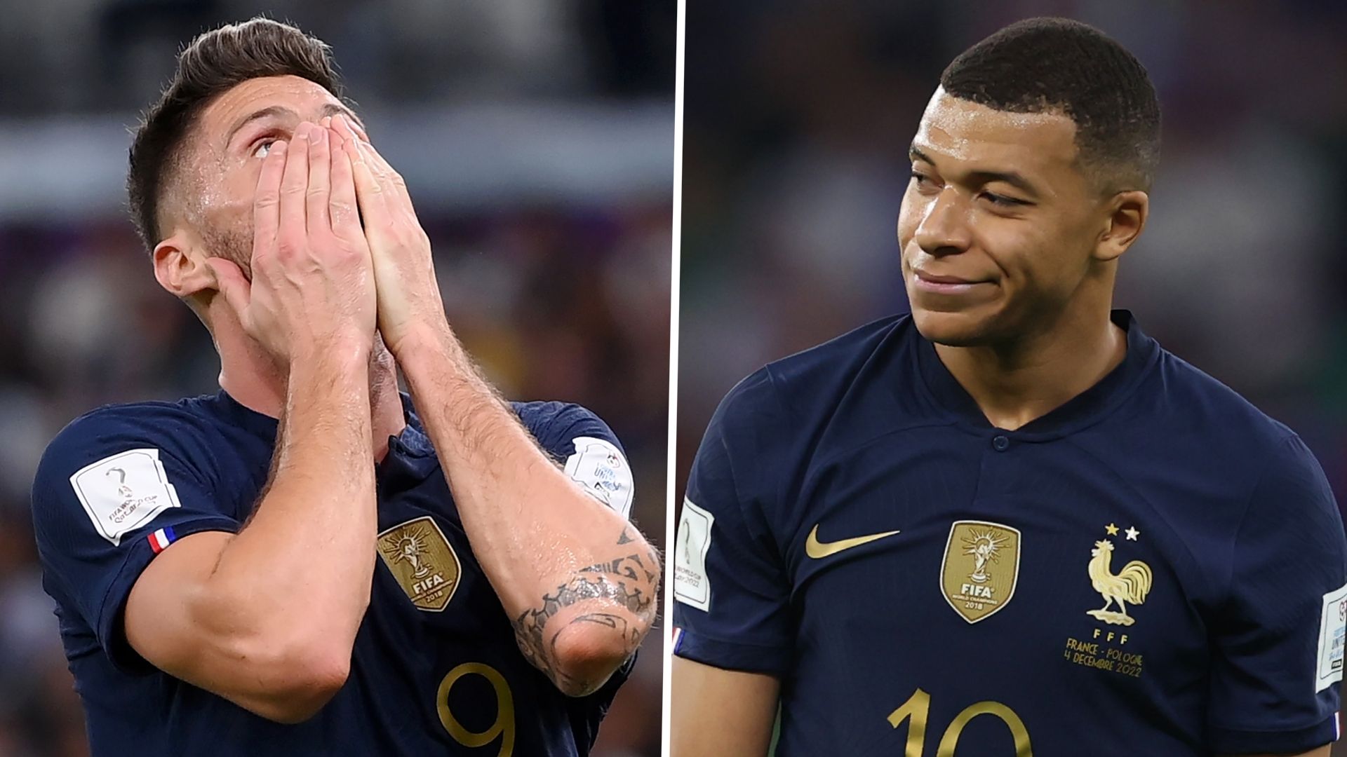 Olivier Giroud Kylian Mbappe
