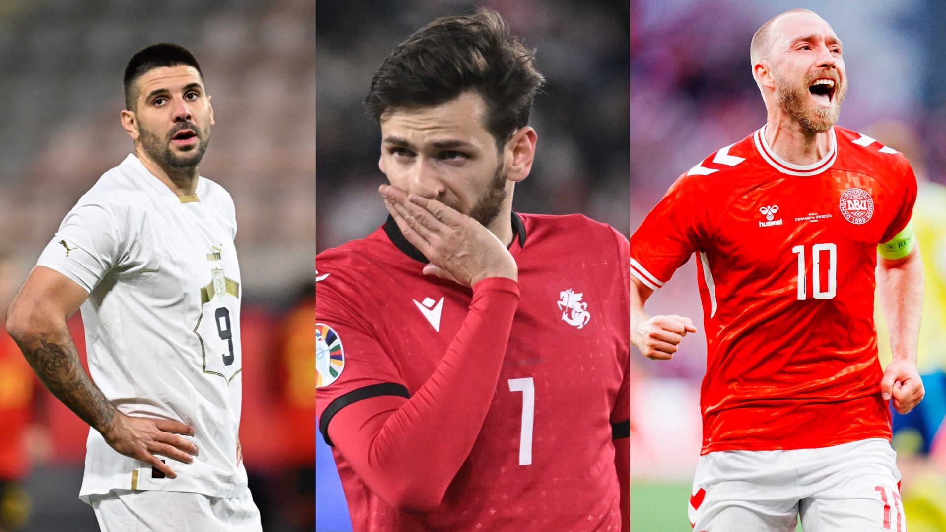 Khvicha Kvaratskhelia Aleksandar Mitrovic Christian Eriksen 