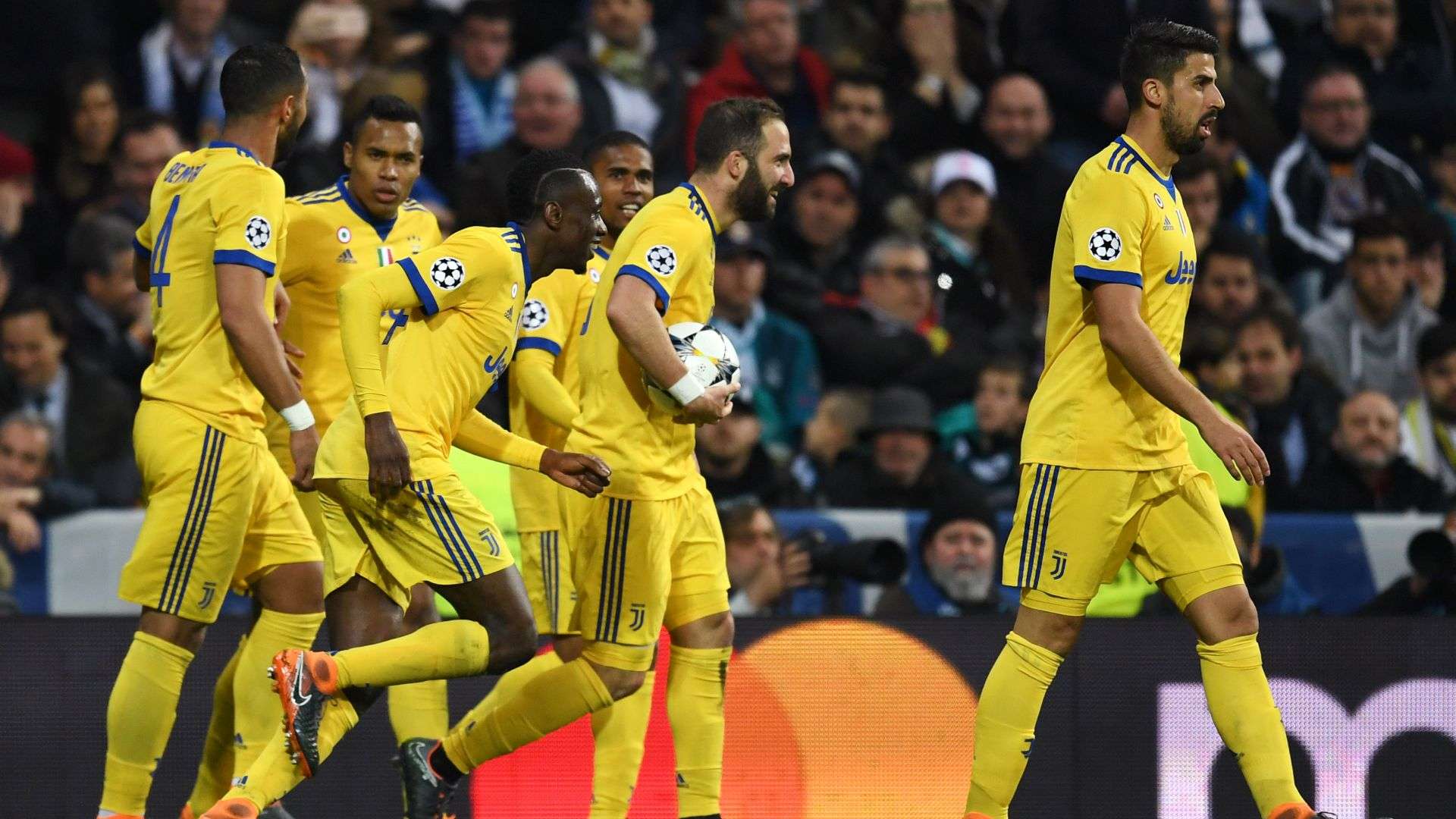 Juventus celebrates Matuidi goal vs. Real Madrid