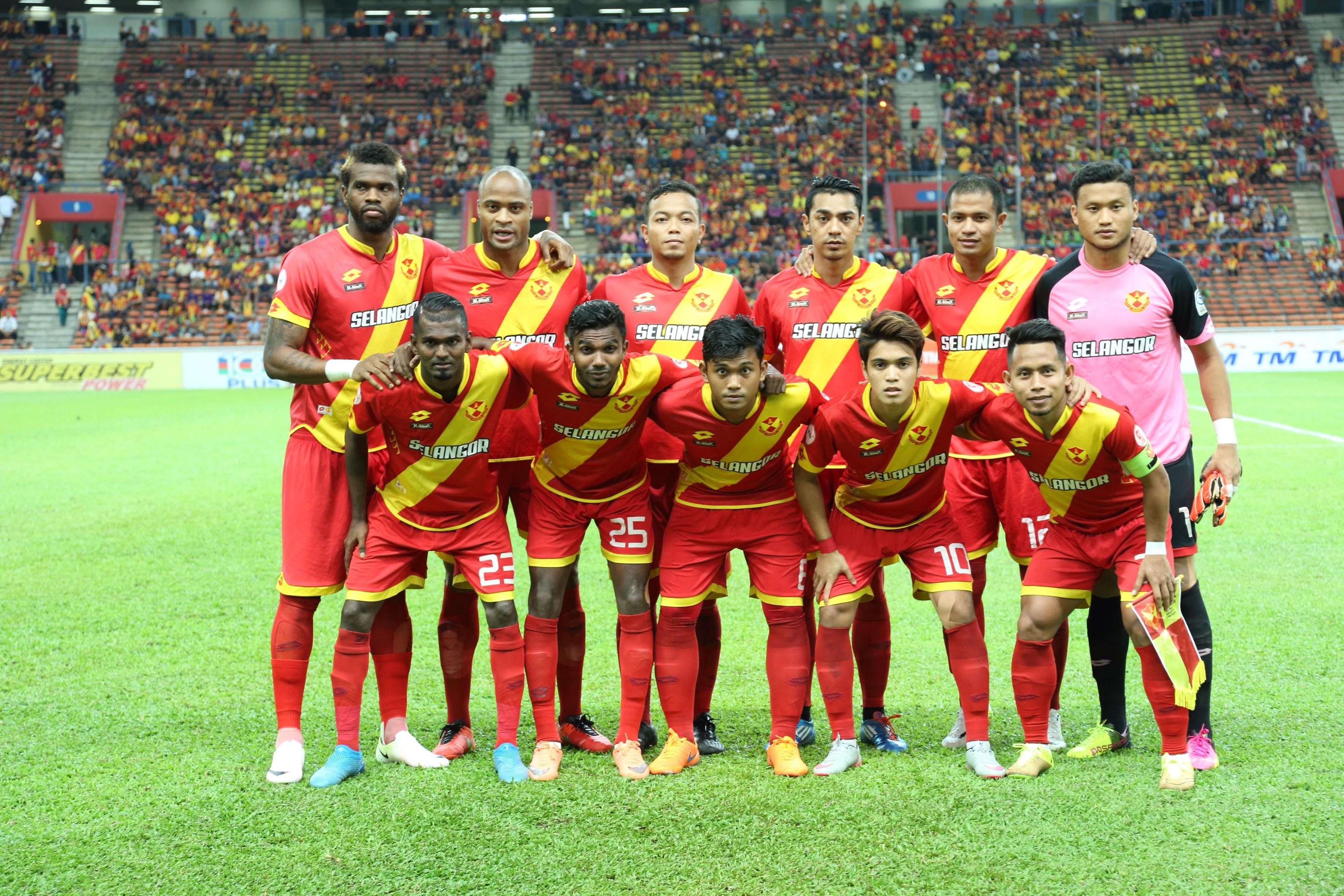Selangor's line-up against PKNS 17/09/16