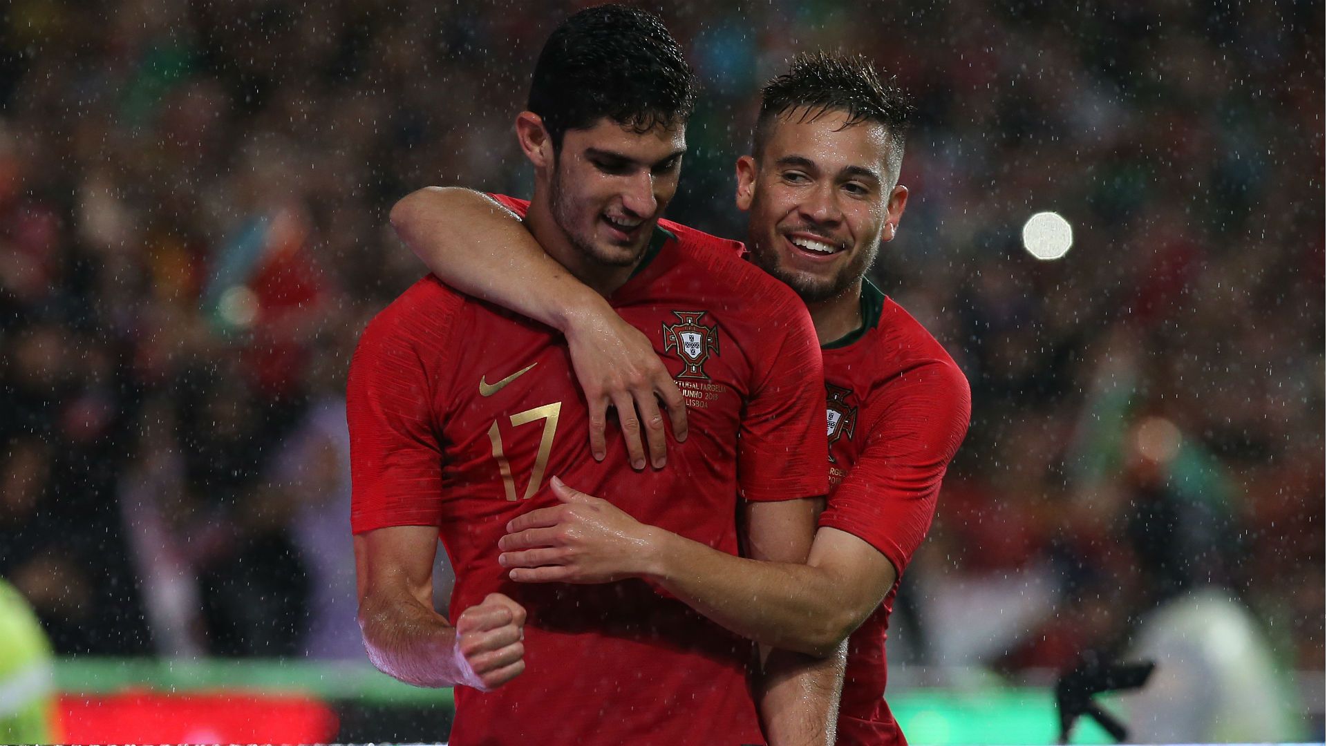 Goncalo Guedes Raphael Guerreiro Portugal Algeria international friendly 2018