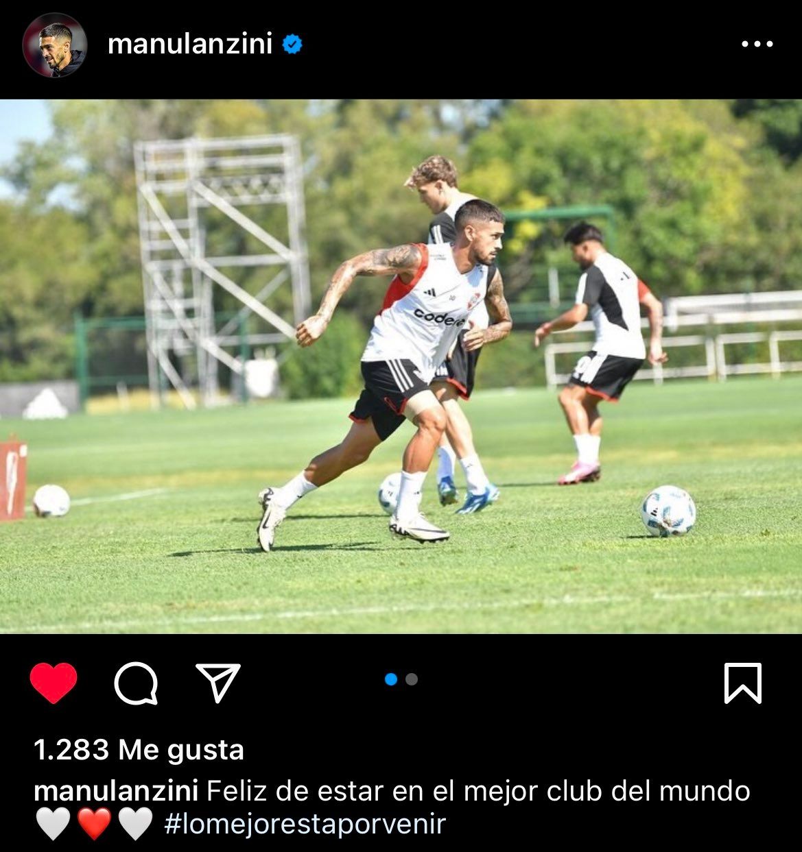 Captura Manuel Lanzini Instagram
