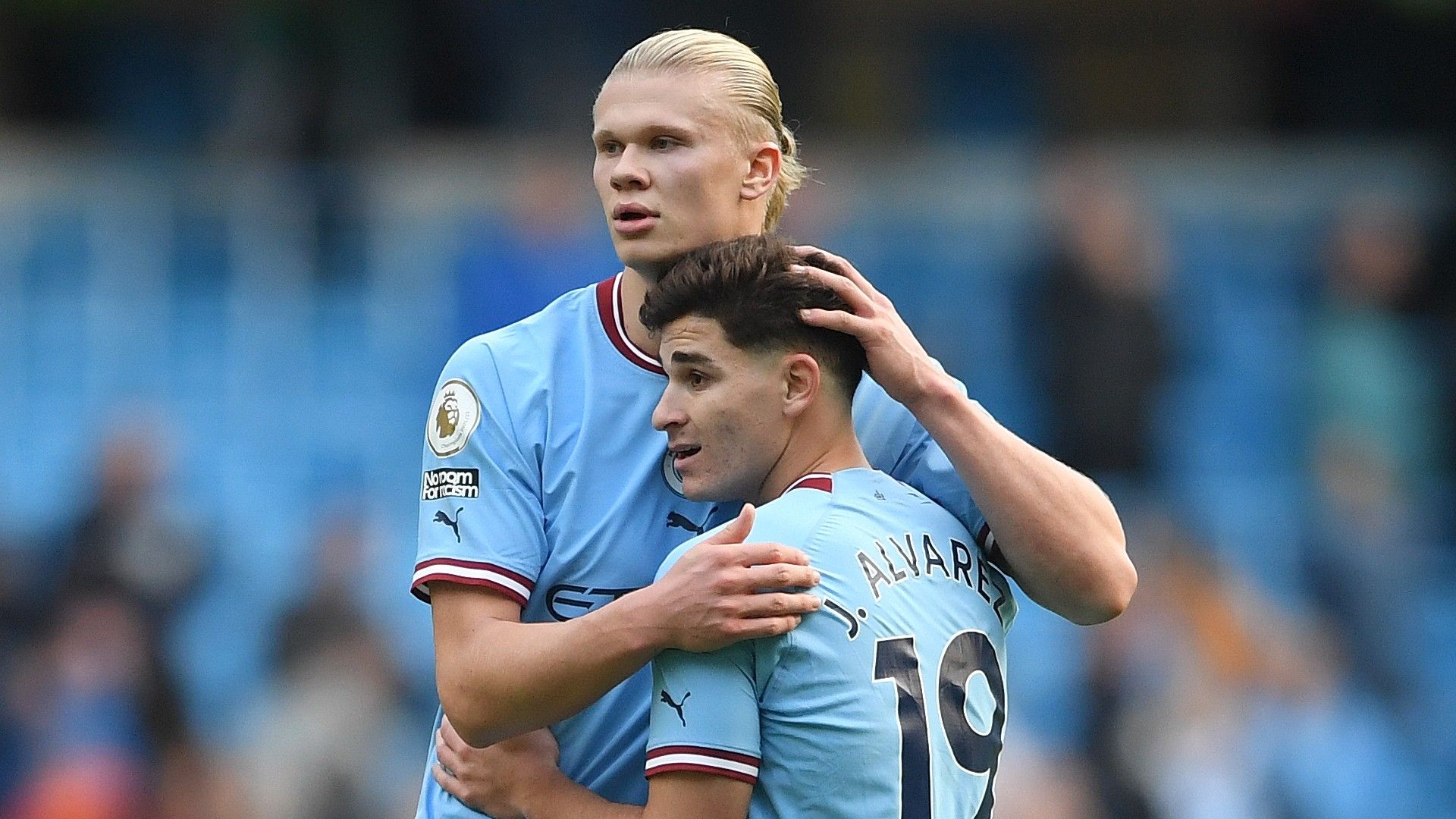 Erling Haaland Julian Alvarez Man City 2022-23