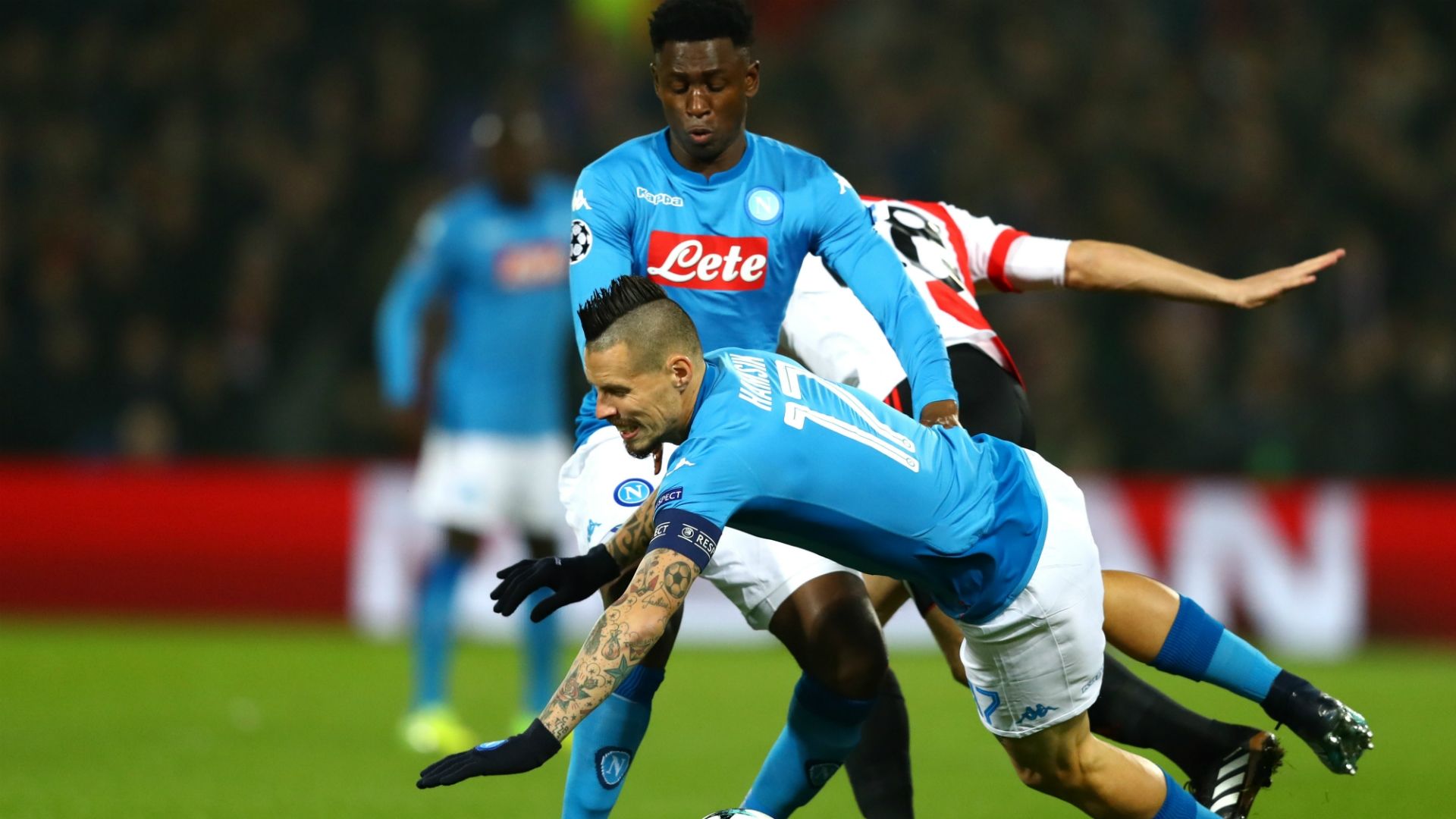 Diawara Hamsik Feyenoord Napoli Champions League
