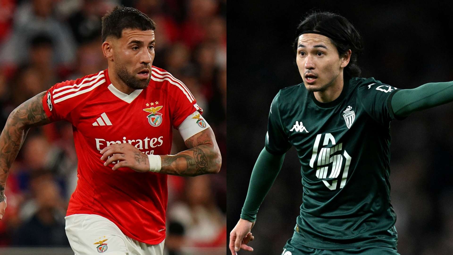 Nicolas Otamendi Benfica Takumi Minamino Monaco