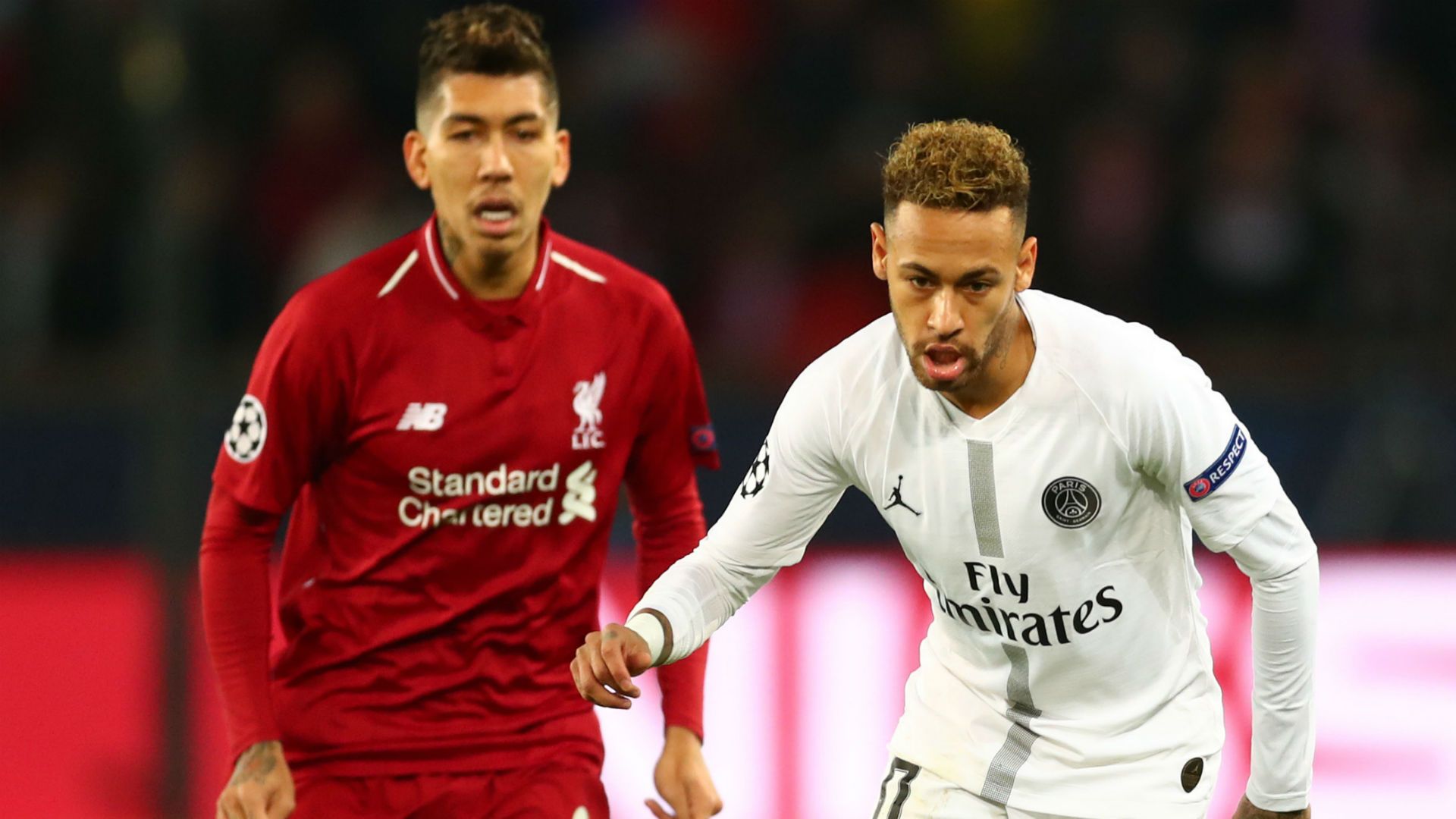 Neymar Roberto Firmino PSG Liverpool UEFA Champions League 28112018