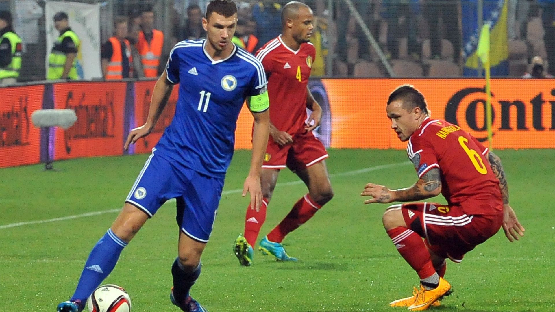 edin dzeko radja nainggolan - bosnia 1 belgium 1 - euro 2016 qualifiers - 13102014
