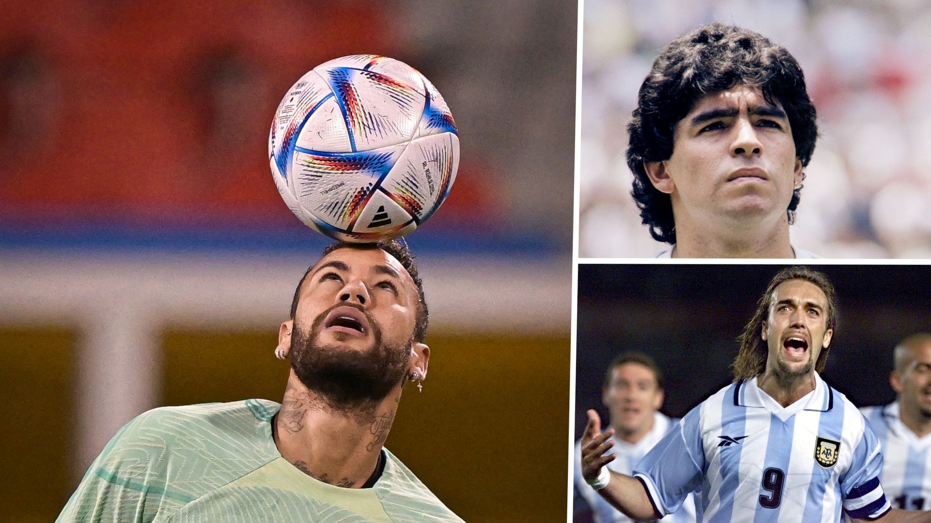 Neymar Diego Armando Maradona Gabriel Omar Batistuta